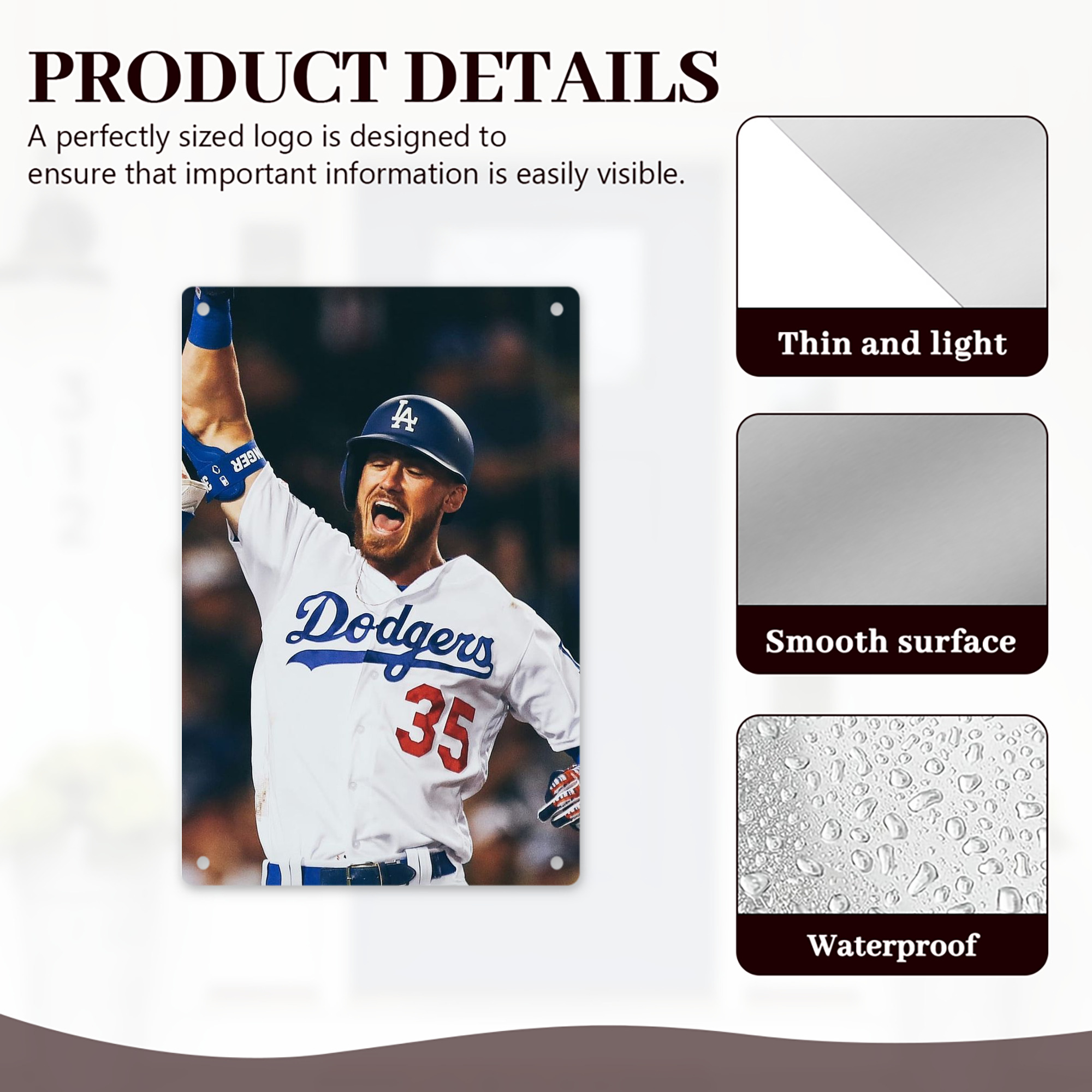  8x12inch Vertical Aluminum Sign - Durable Fade-Resistant Indoor/Outdoor Safety & Information Plaque For Office, Hotel, Restaurant, Bar, Public Spaces