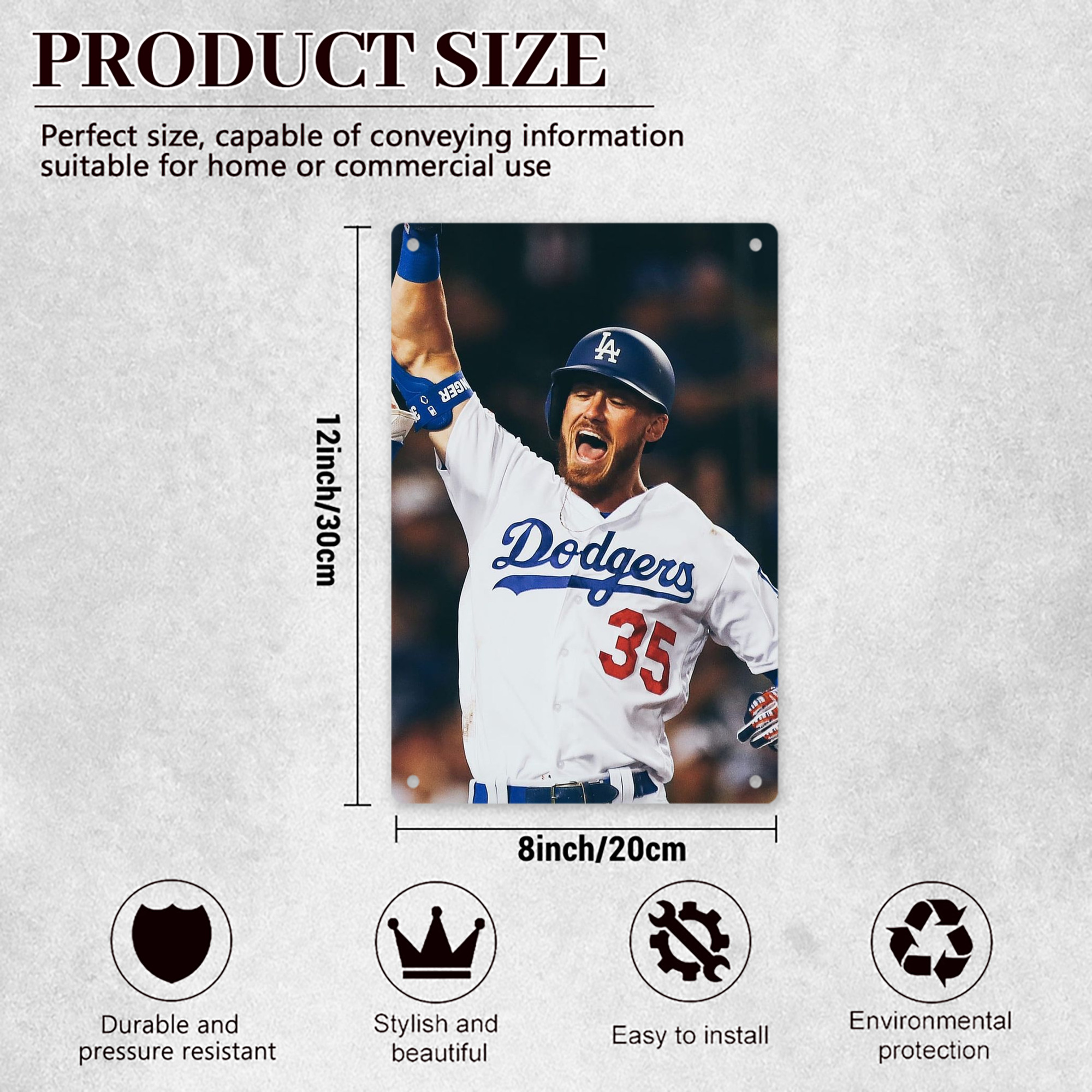  8x12inch Vertical Aluminum Sign - Durable Fade-Resistant Indoor/Outdoor Safety & Information Plaque For Office, Hotel, Restaurant, Bar, Public Spaces