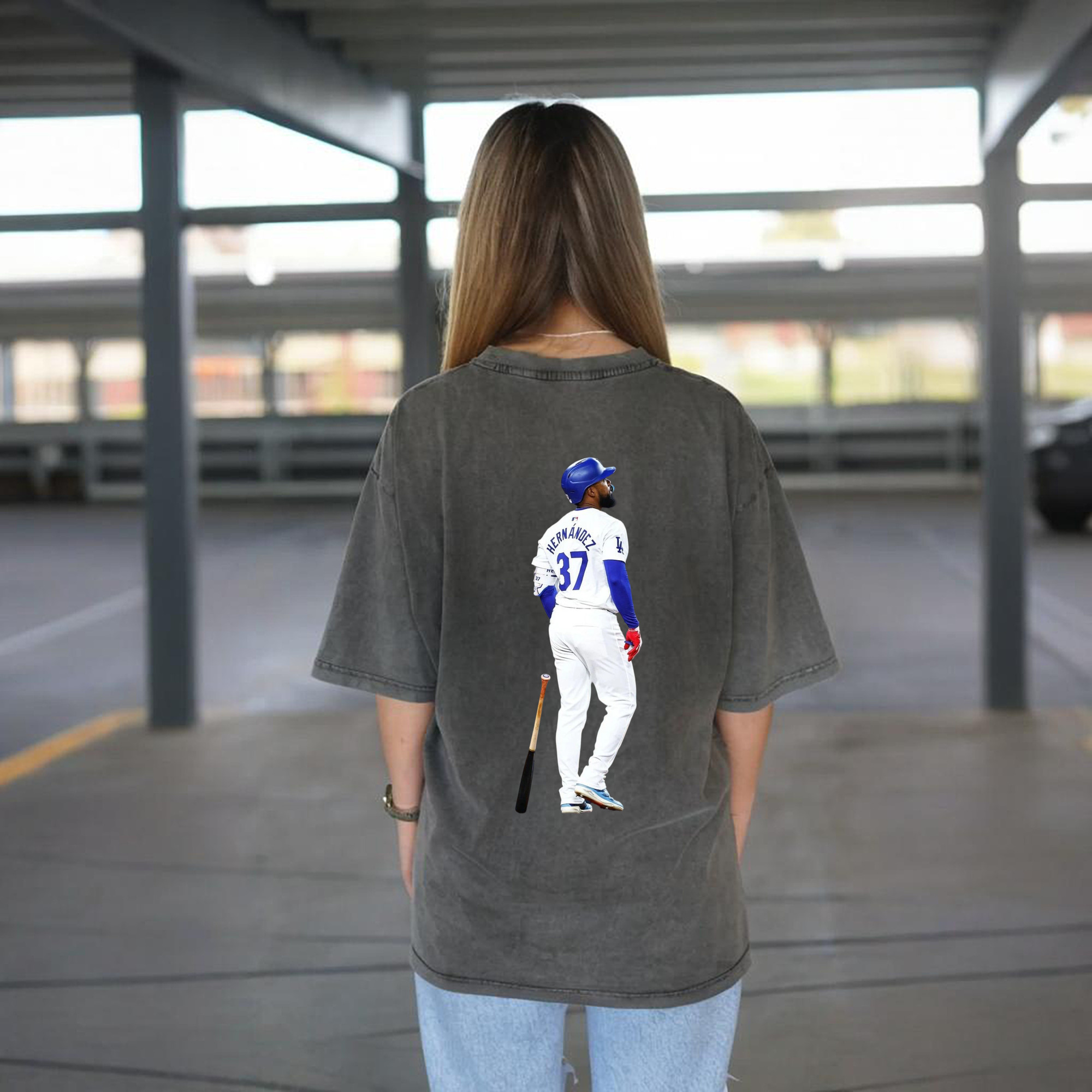  Washed Vintage 230g Cotton Oversized T-Shirt With Back Heat Transfer Print – Soft, Lightweight & Stylish – Comfortable Casual Wear For Sports & Everyday Use