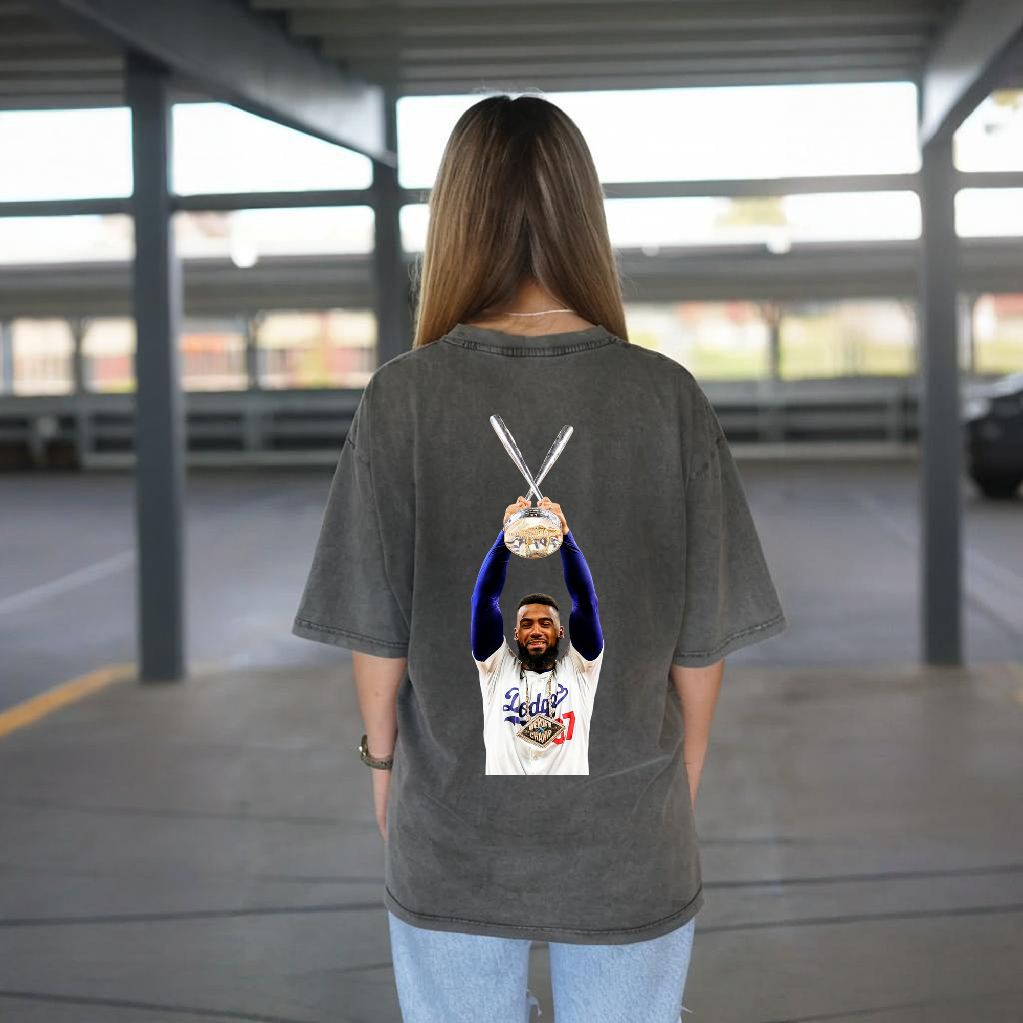  Washed Vintage 230g Cotton Oversized T-Shirt With Back Heat Transfer Print – Soft, Lightweight & Stylish – Comfortable Casual Wear For Sports & Everyday Use