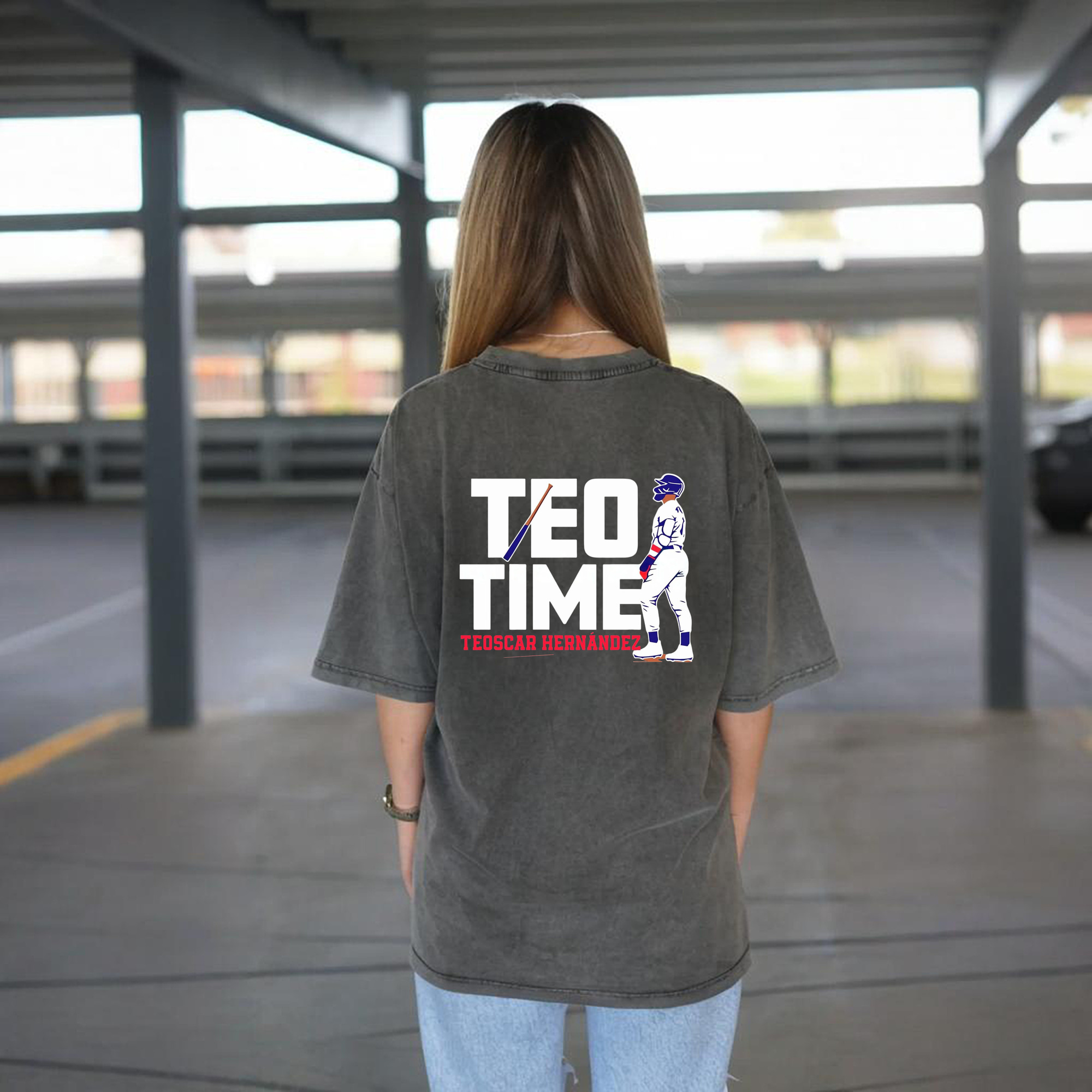  Washed Vintage 230g Cotton Oversized T-Shirt With Back Heat Transfer Print – Soft, Lightweight & Stylish – Comfortable Casual Wear For Sports & Everyday Use