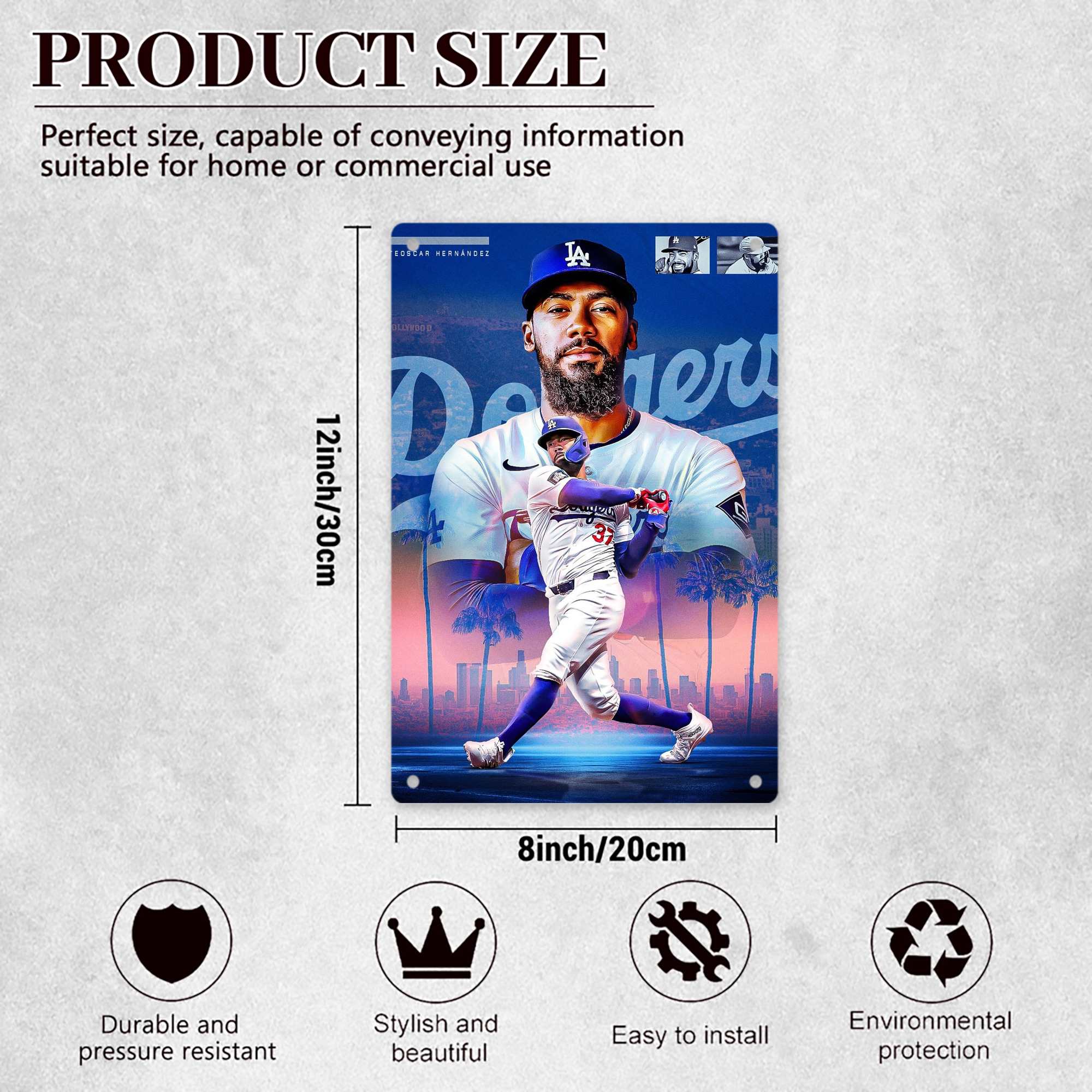  8x12inch Vertical Aluminum Sign - Durable Fade-Resistant Indoor/Outdoor Safety & Information Plaque For Office, Hotel, Restaurant, Bar, Public Spaces