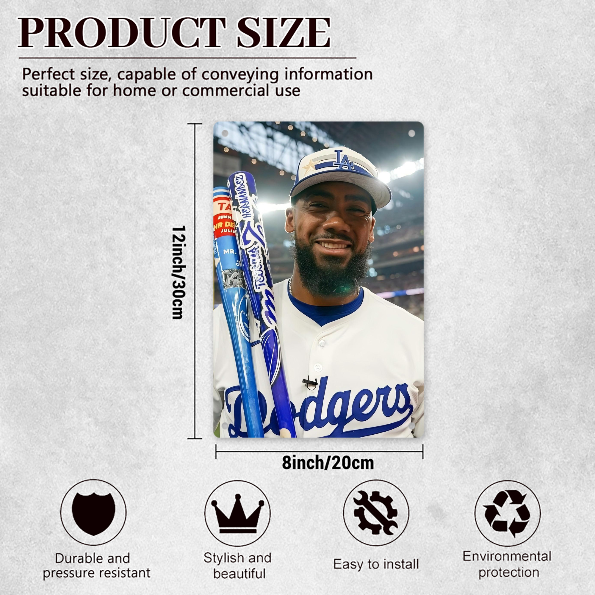  8x12inch Vertical Aluminum Sign - Durable Fade-Resistant Indoor/Outdoor Safety & Information Plaque For Office, Hotel, Restaurant, Bar, Public Spaces