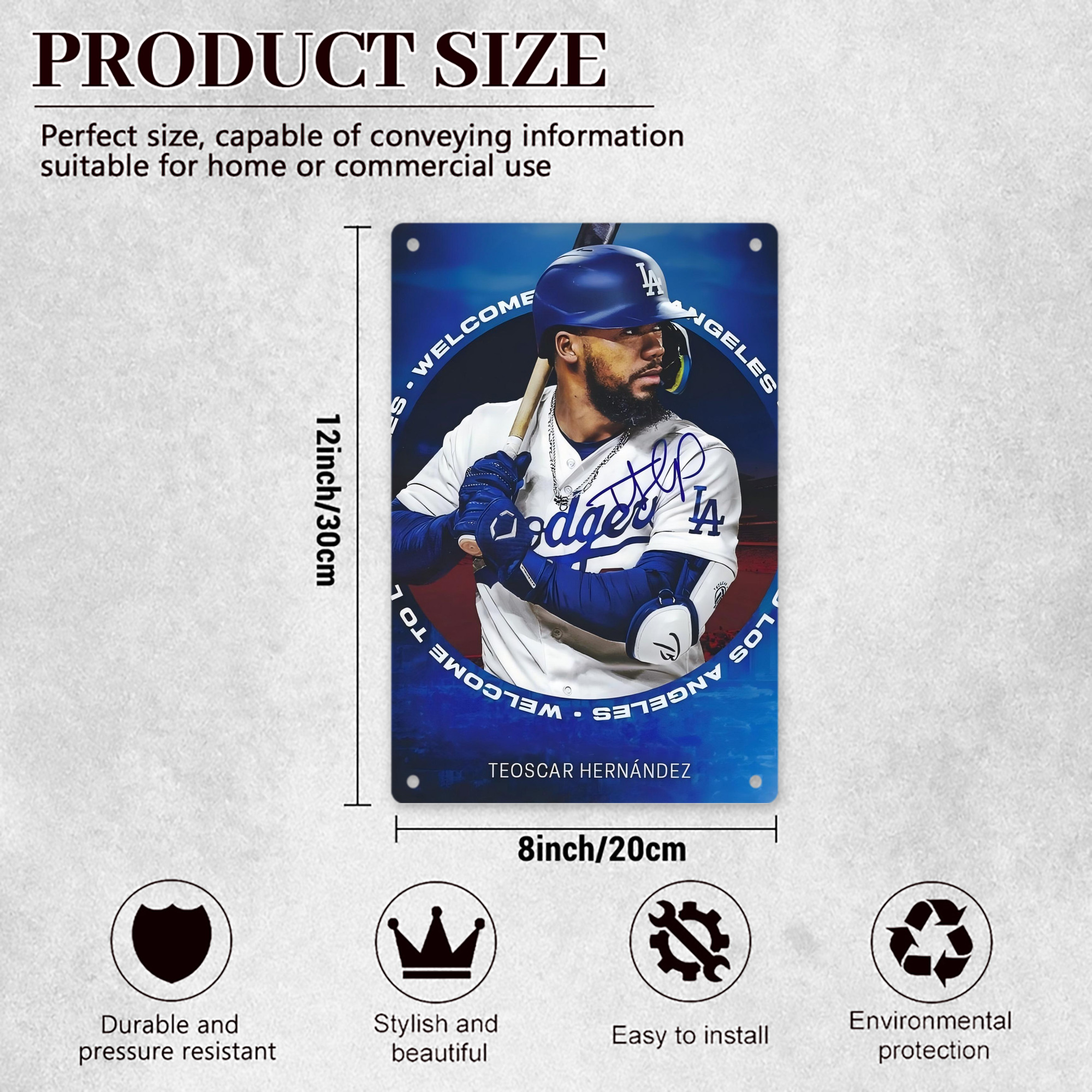  8x12inch Vertical Aluminum Sign - Durable Fade-Resistant Indoor/Outdoor Safety & Information Plaque For Office, Hotel, Restaurant, Bar, Public Spaces