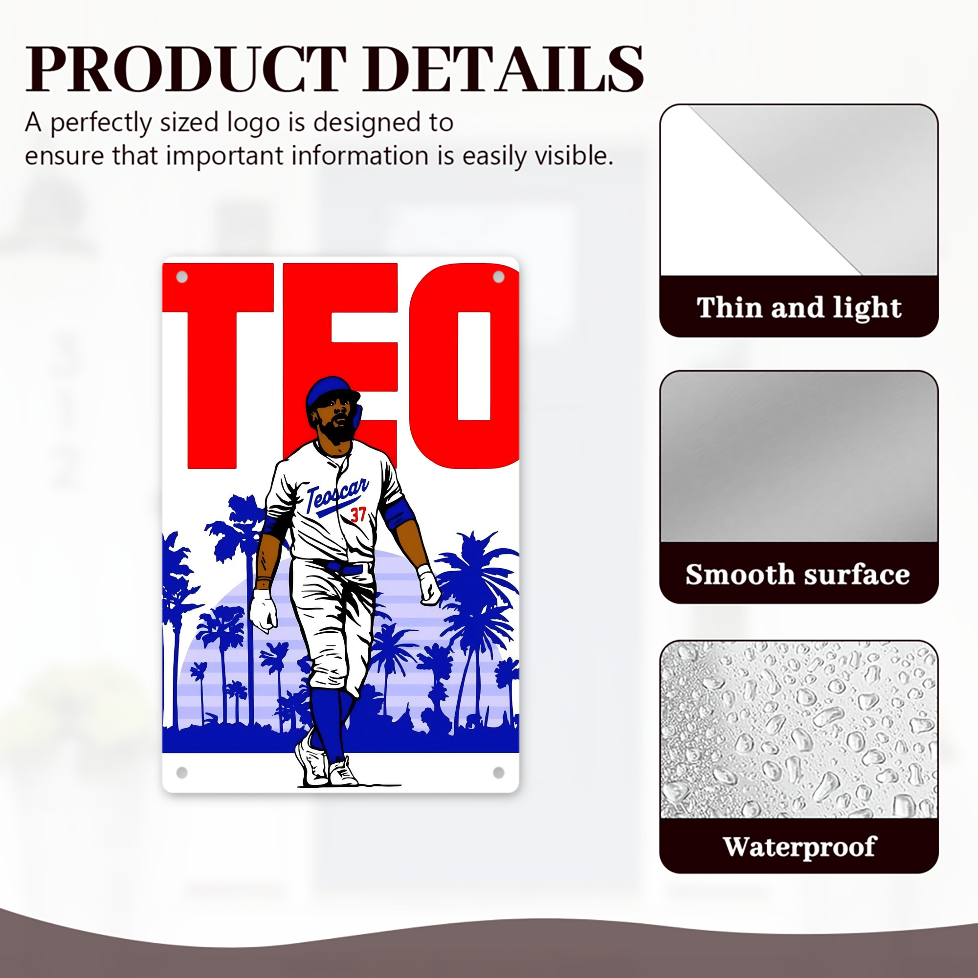  8x12inch Vertical Aluminum Sign - Durable Fade-Resistant Indoor/Outdoor Safety & Information Plaque For Office, Hotel, Restaurant, Bar, Public Spaces