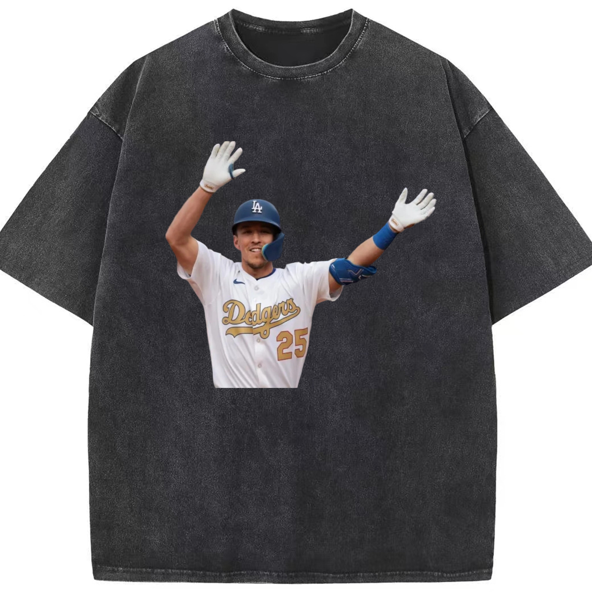  Washed Vintage Look 230g Cotton Oversized T-Shirt With Front Heat Transfer Print – Soft, Lightweight, Stylish Fit – Comfortable Casual Wear For Sports & Everyday Use