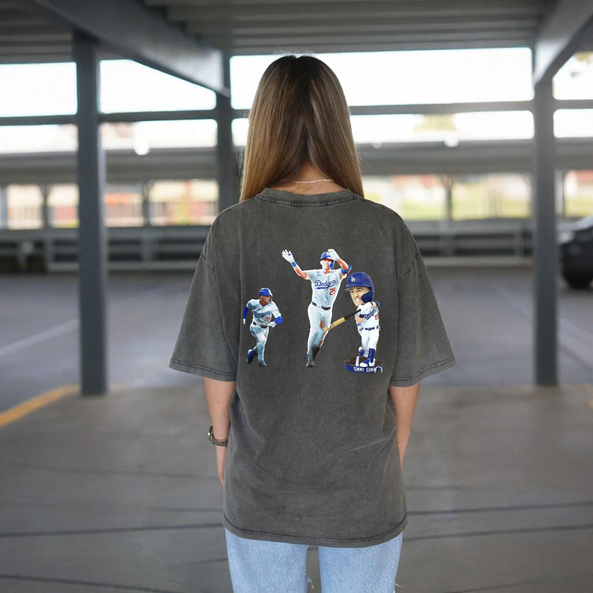  Washed Vintage 230g Cotton Oversized T-Shirt With Back Heat Transfer Print – Soft, Lightweight & Stylish – Comfortable Casual Wear For Sports & Everyday Use