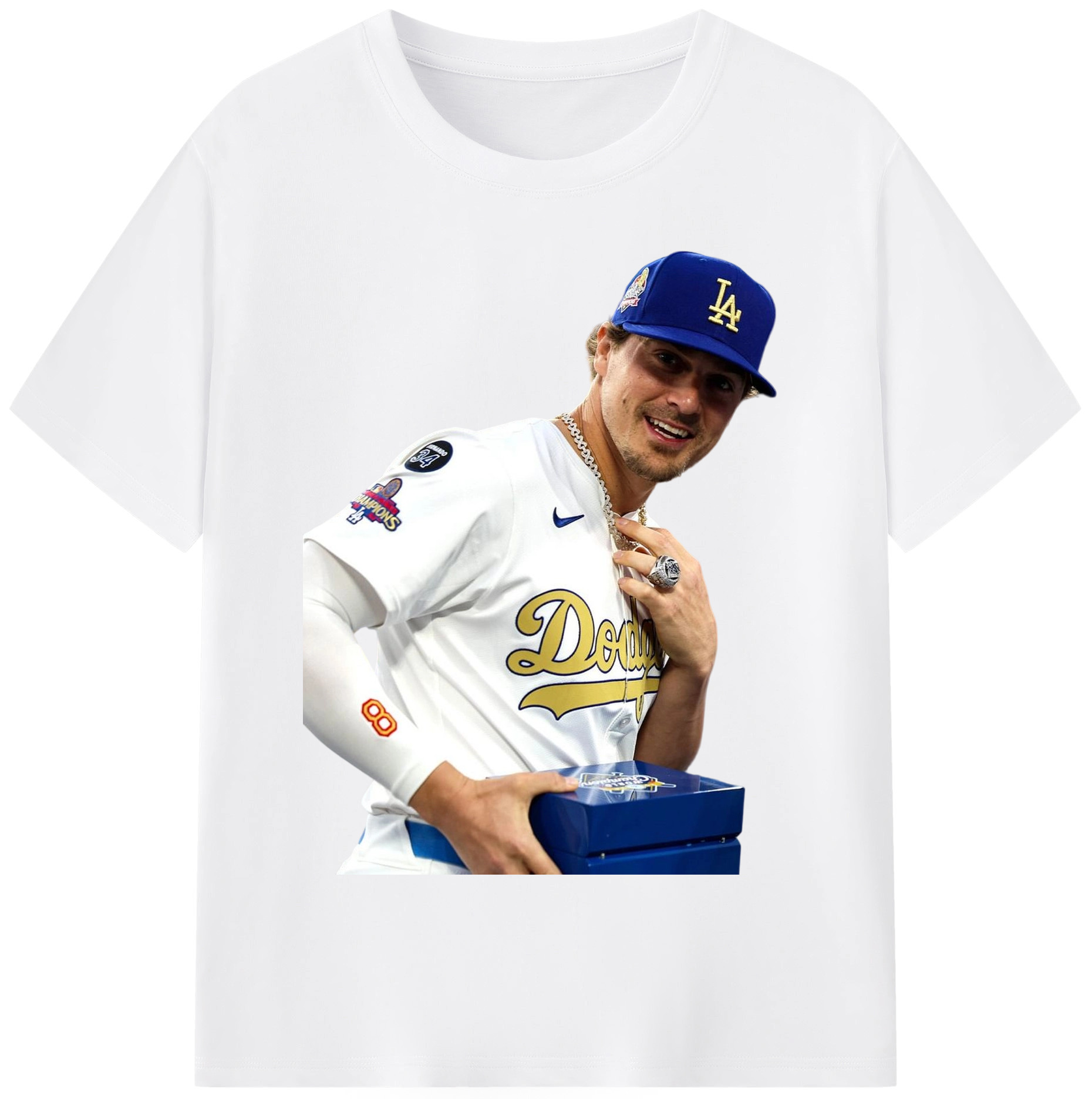  180g Cotton T-Shirt With Front Heat Transfer Print – Soft, Lightweight, Fitted Design – Comfortable Casual Wear For Sports & Everyday Use