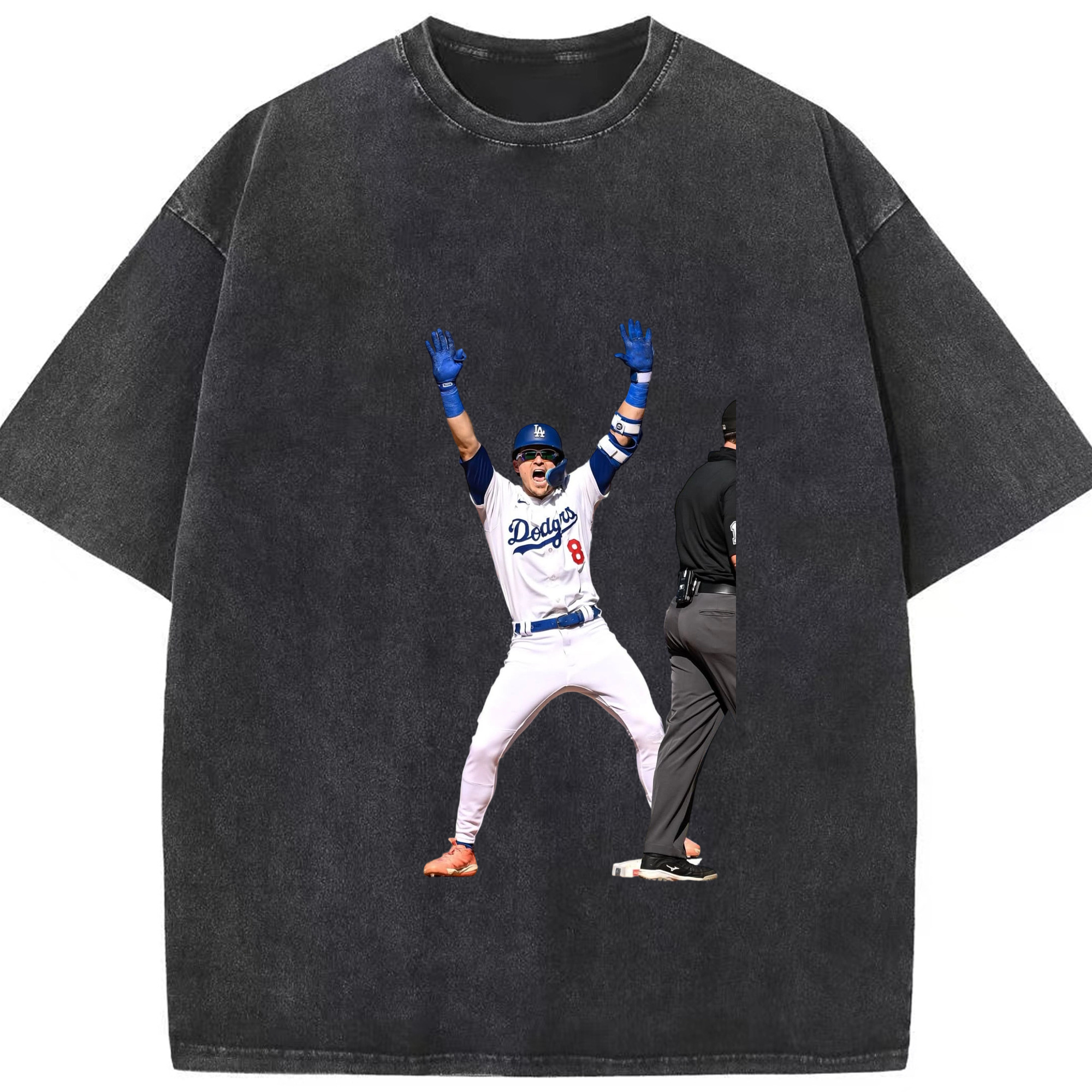  Washed Vintage Look 230g Cotton Oversized T-Shirt With Front Heat Transfer Print – Soft, Lightweight, Stylish Fit – Comfortable Casual Wear For Sports & Everyday Use