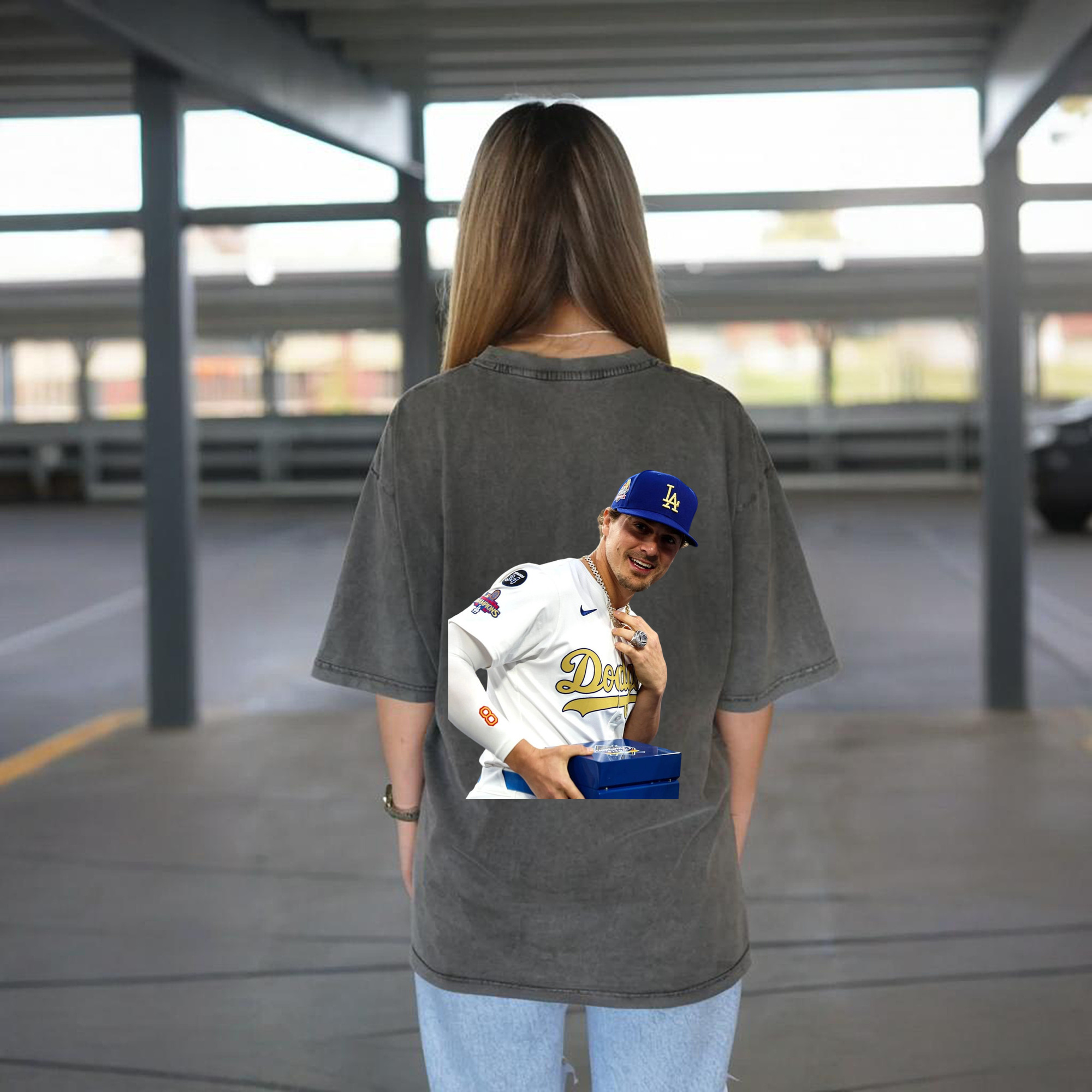  Washed Vintage 230g Cotton Oversized T-Shirt With Back Heat Transfer Print – Soft, Lightweight & Stylish – Comfortable Casual Wear For Sports & Everyday Use