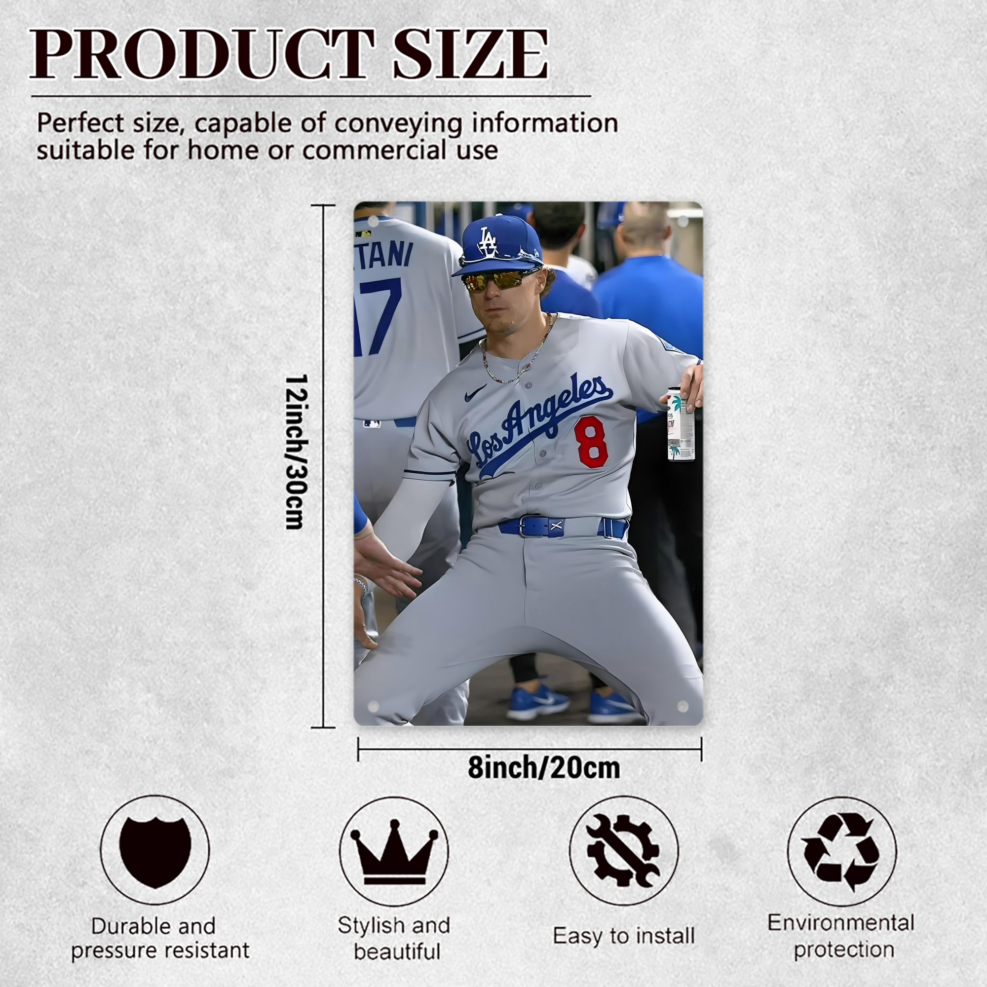  8x12inch Vertical Aluminum Sign - Durable Fade-Resistant Indoor/Outdoor Safety & Information Plaque For Office, Hotel, Restaurant, Bar, Public Spaces