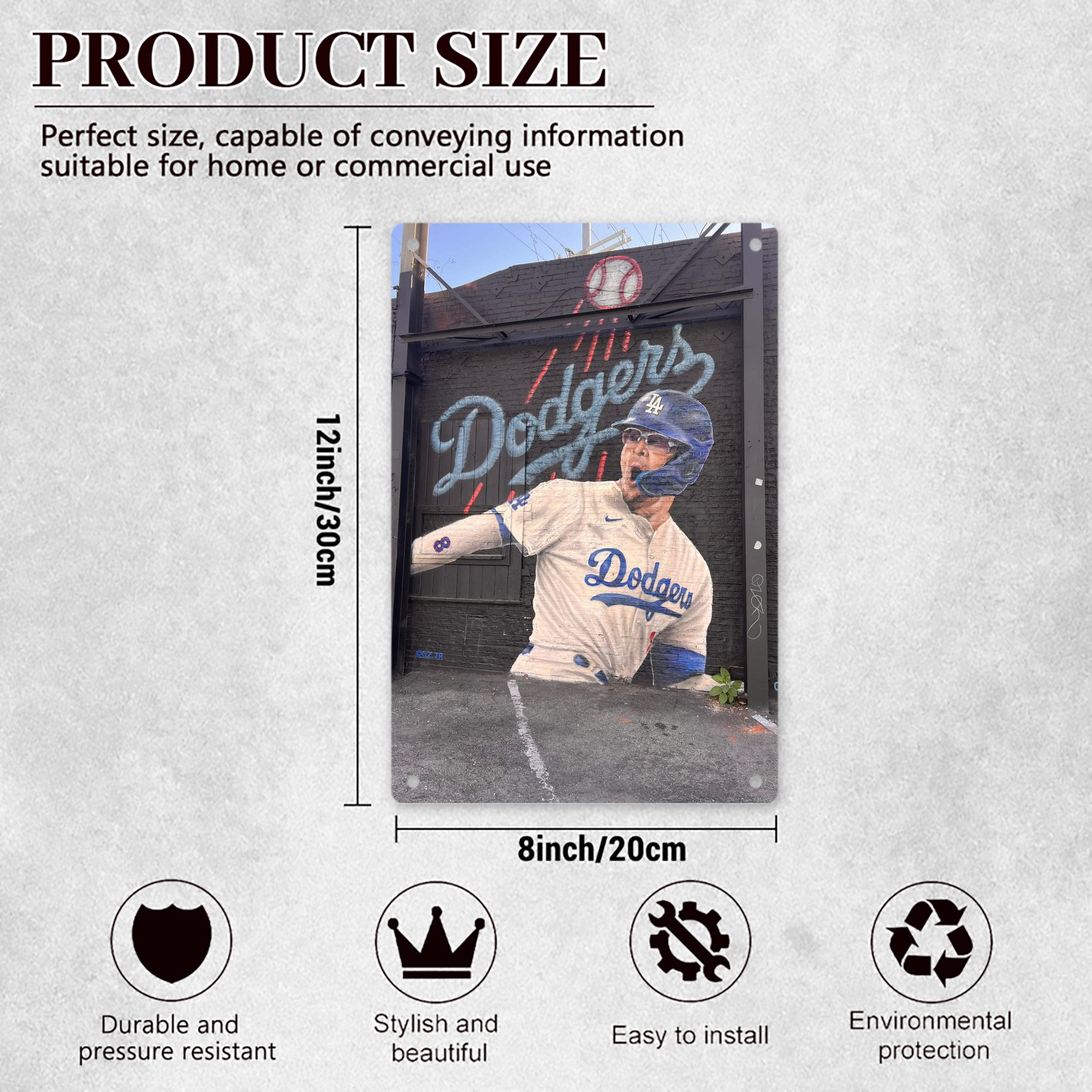  8x12inch Vertical Aluminum Sign - Durable Fade-Resistant Indoor/Outdoor Safety & Information Plaque For Office, Hotel, Restaurant, Bar, Public Spaces