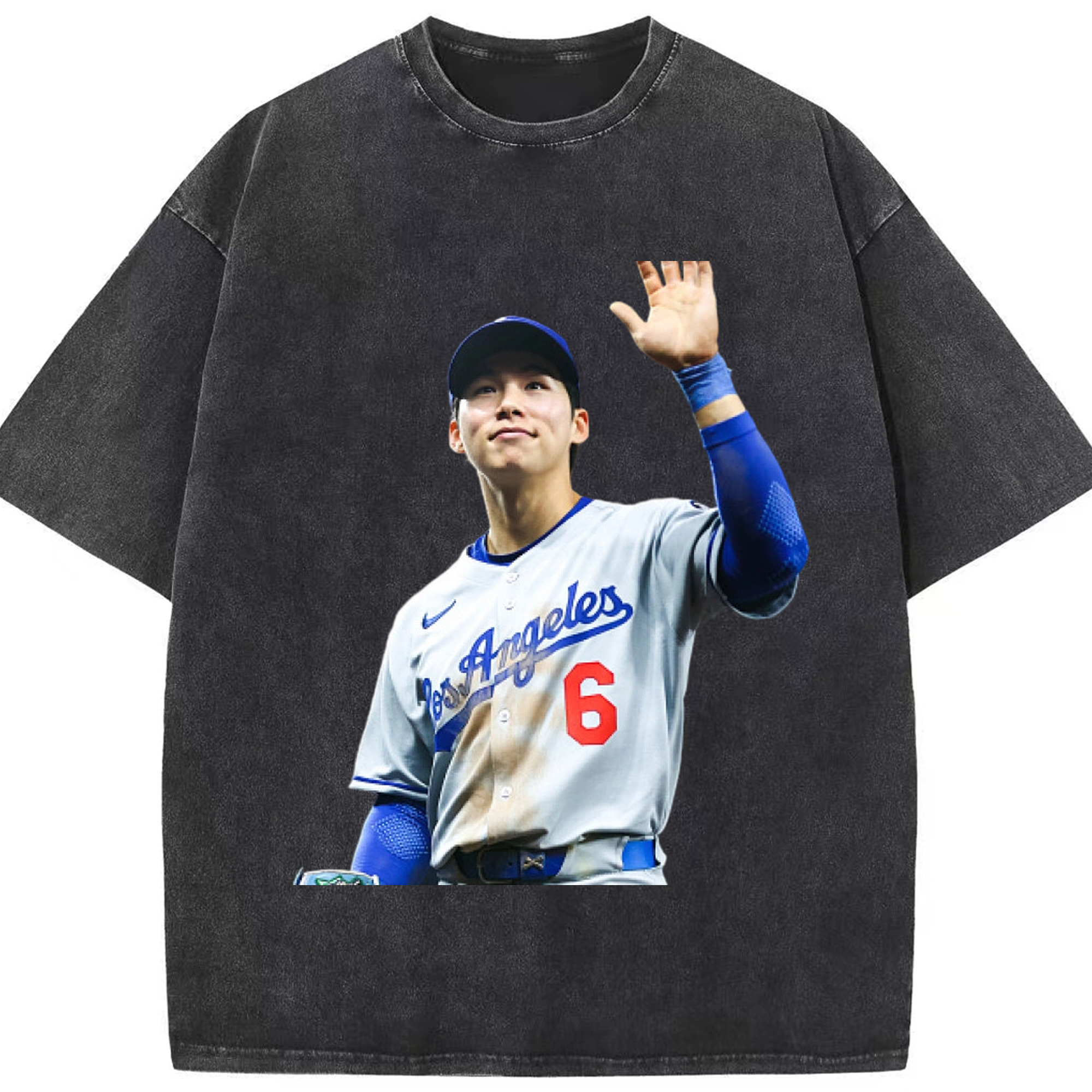  Washed Vintage Look 230g Cotton Oversized T-Shirt With Front Heat Transfer Print – Soft, Lightweight, Stylish Fit – Comfortable Casual Wear For Sports & Everyday Use