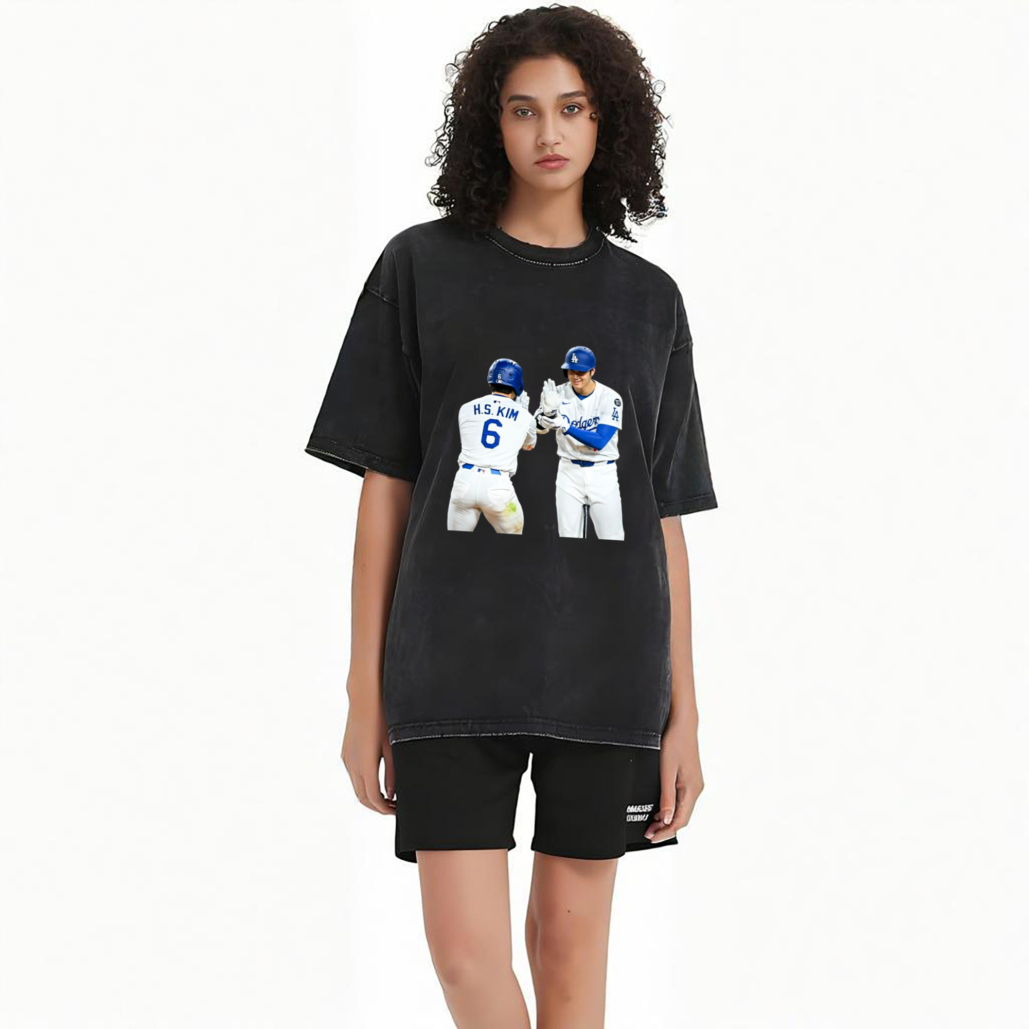  Washed Vintage Look 230g Cotton Oversized T-Shirt With Front Heat Transfer Print – Soft, Lightweight, Stylish Fit – Comfortable Casual Wear For Sports & Everyday Use