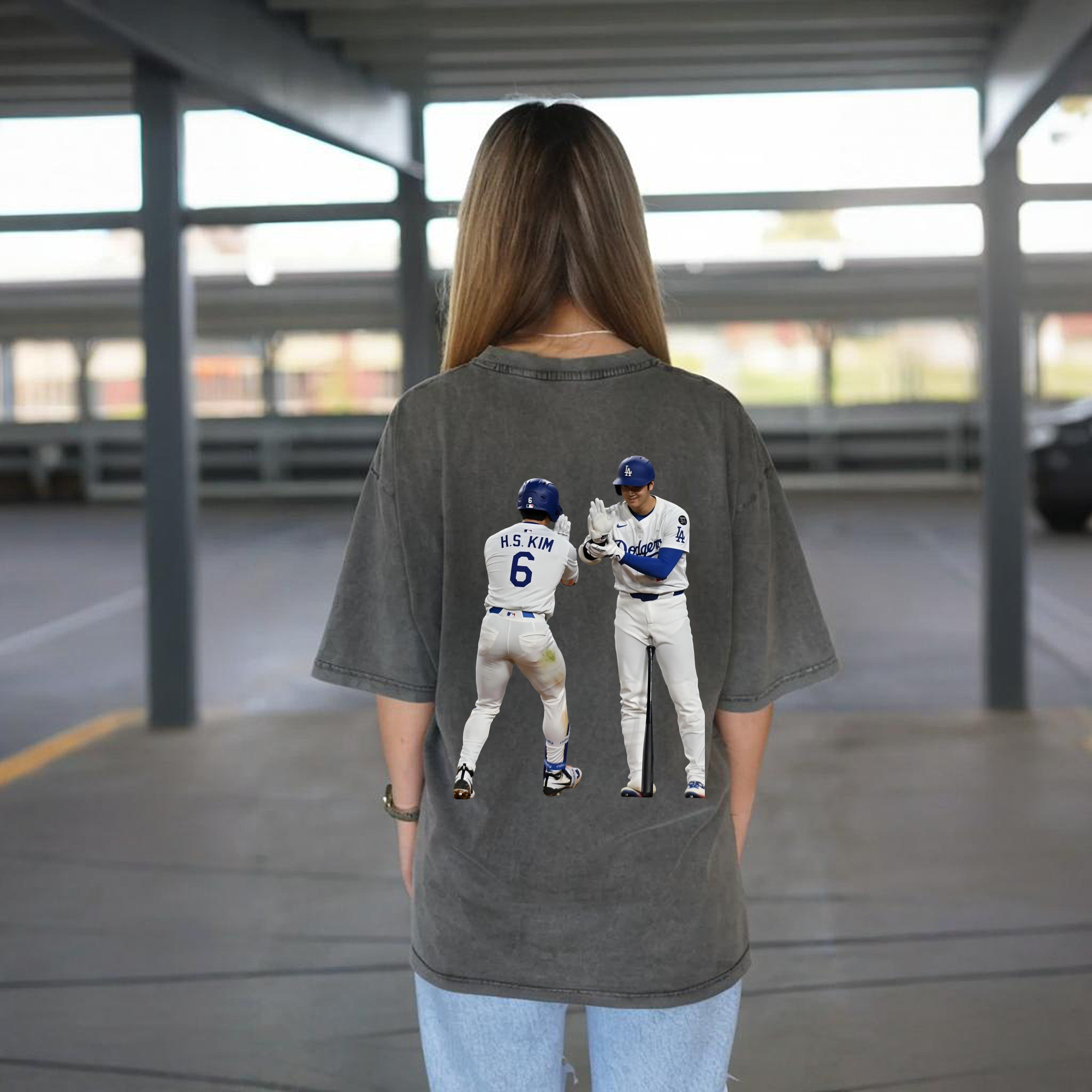  Washed Vintage 230g Cotton Oversized T-Shirt With Back Heat Transfer Print – Soft, Lightweight & Stylish – Comfortable Casual Wear For Sports & Everyday Use