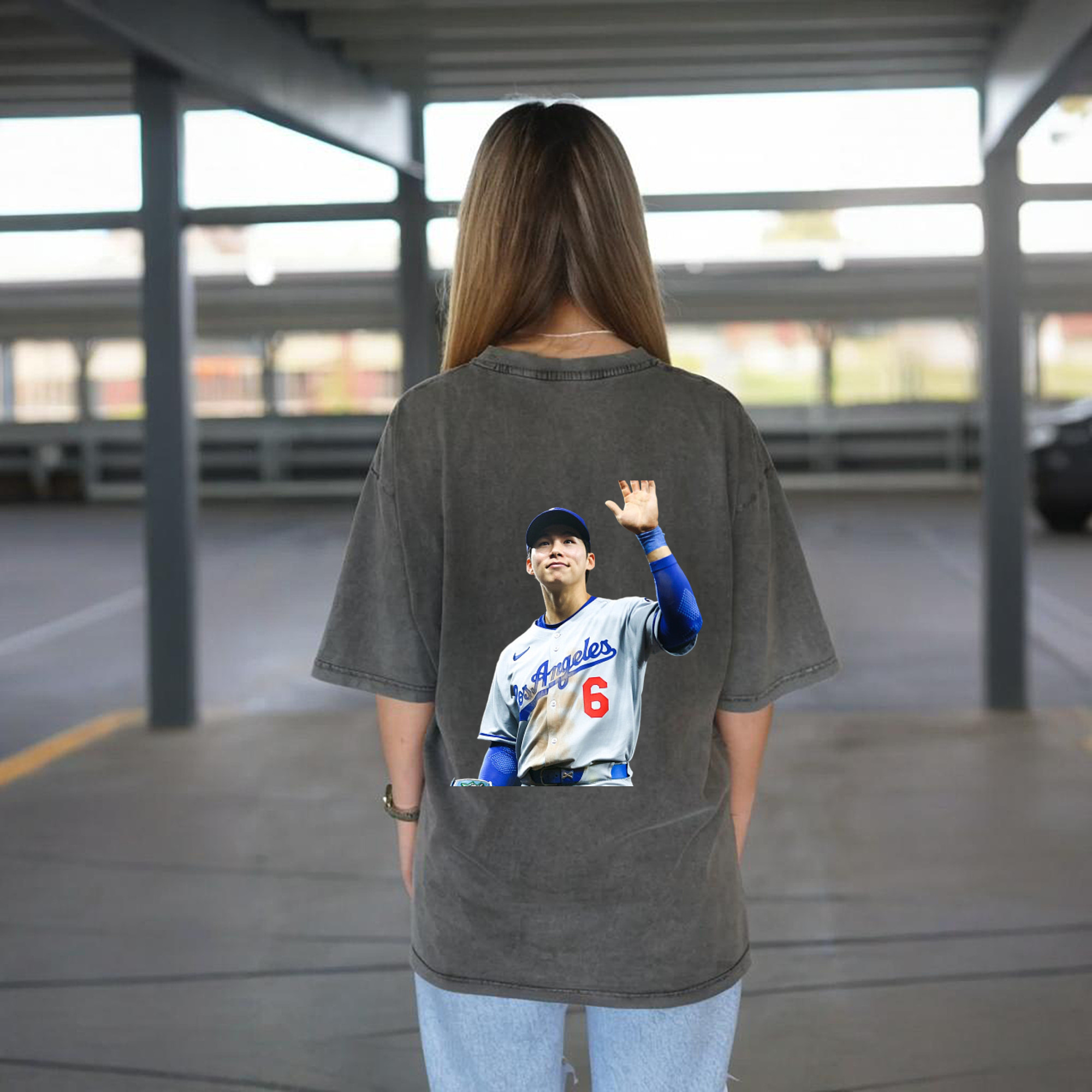  Washed Vintage 230g Cotton Oversized T-Shirt With Back Heat Transfer Print – Soft, Lightweight & Stylish – Comfortable Casual Wear For Sports & Everyday Use