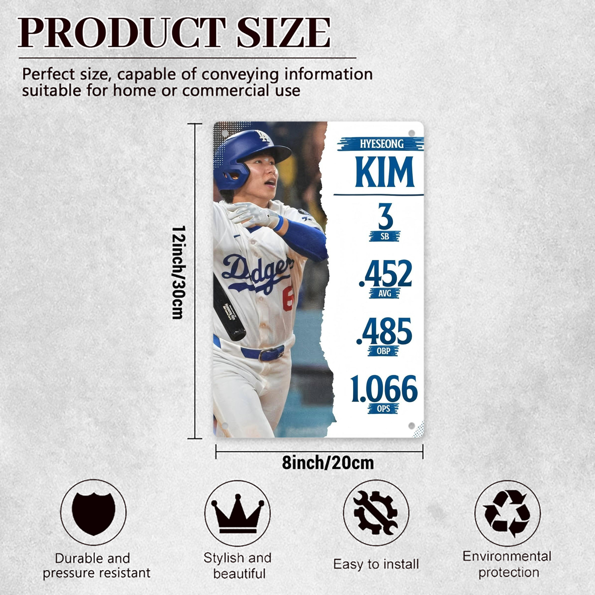  8x12inch Vertical Aluminum Sign - Durable Fade-Resistant Indoor/Outdoor Safety & Information Plaque For Office, Hotel, Restaurant, Bar, Public Spaces