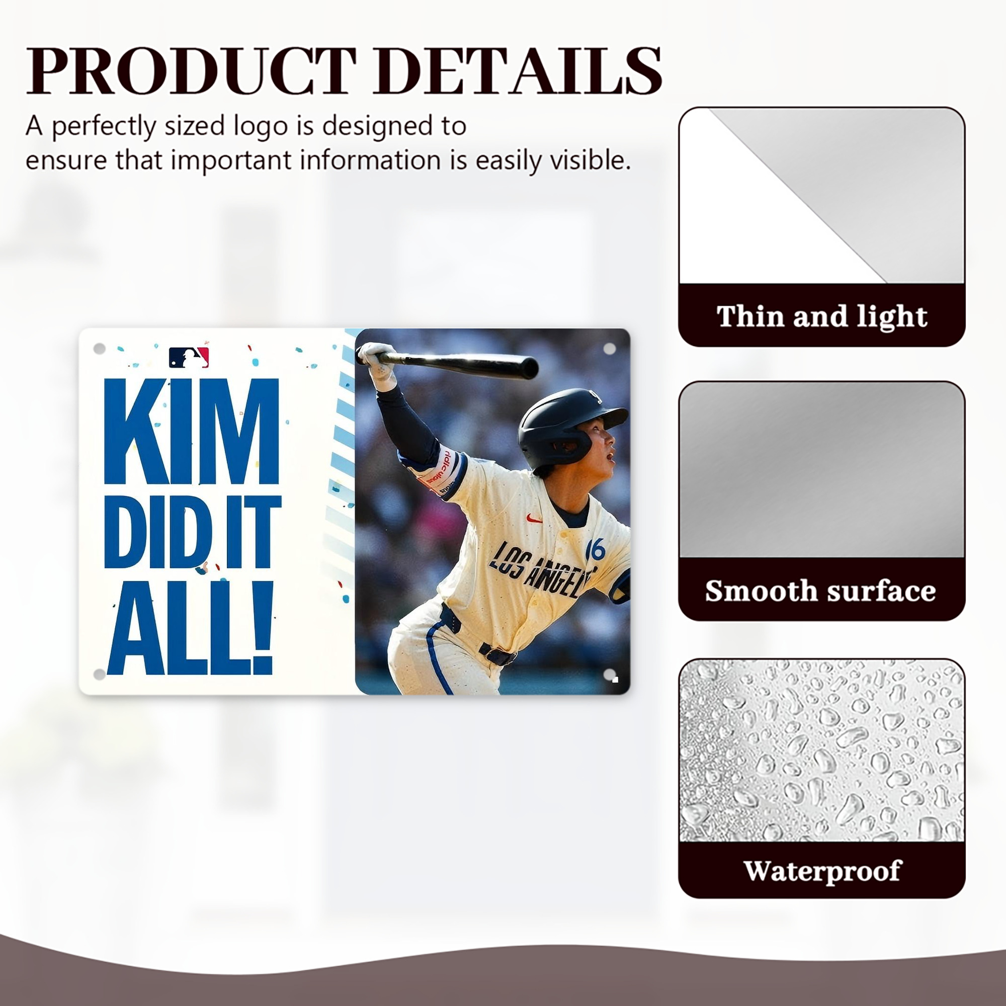  Decorative Aluminum Plaque – Horizontal Design – Durable, Stylish, Easy To Install – Ideal For Home, Office, Bar, And More