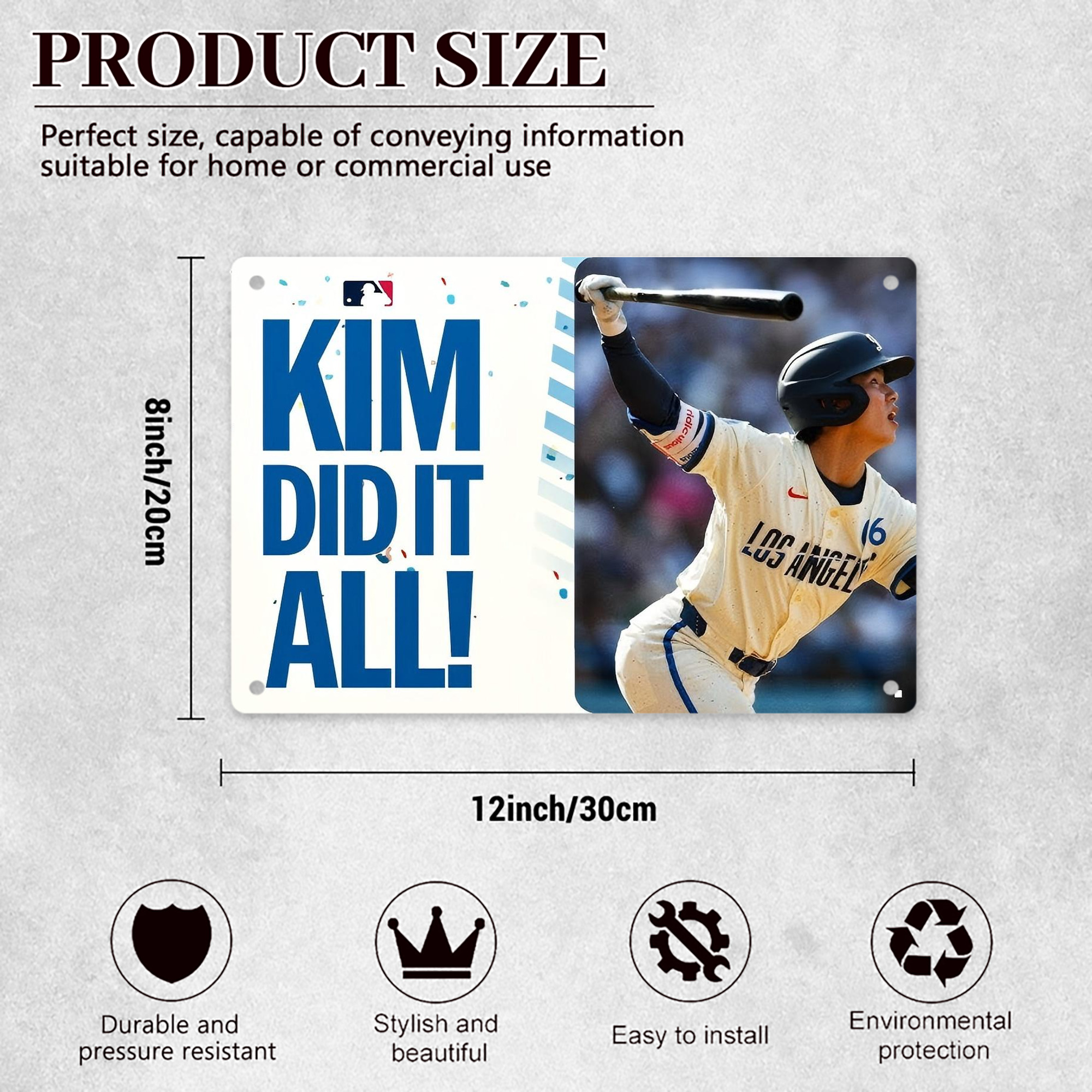  Decorative Aluminum Plaque – Horizontal Design – Durable, Stylish, Easy To Install – Ideal For Home, Office, Bar, And More