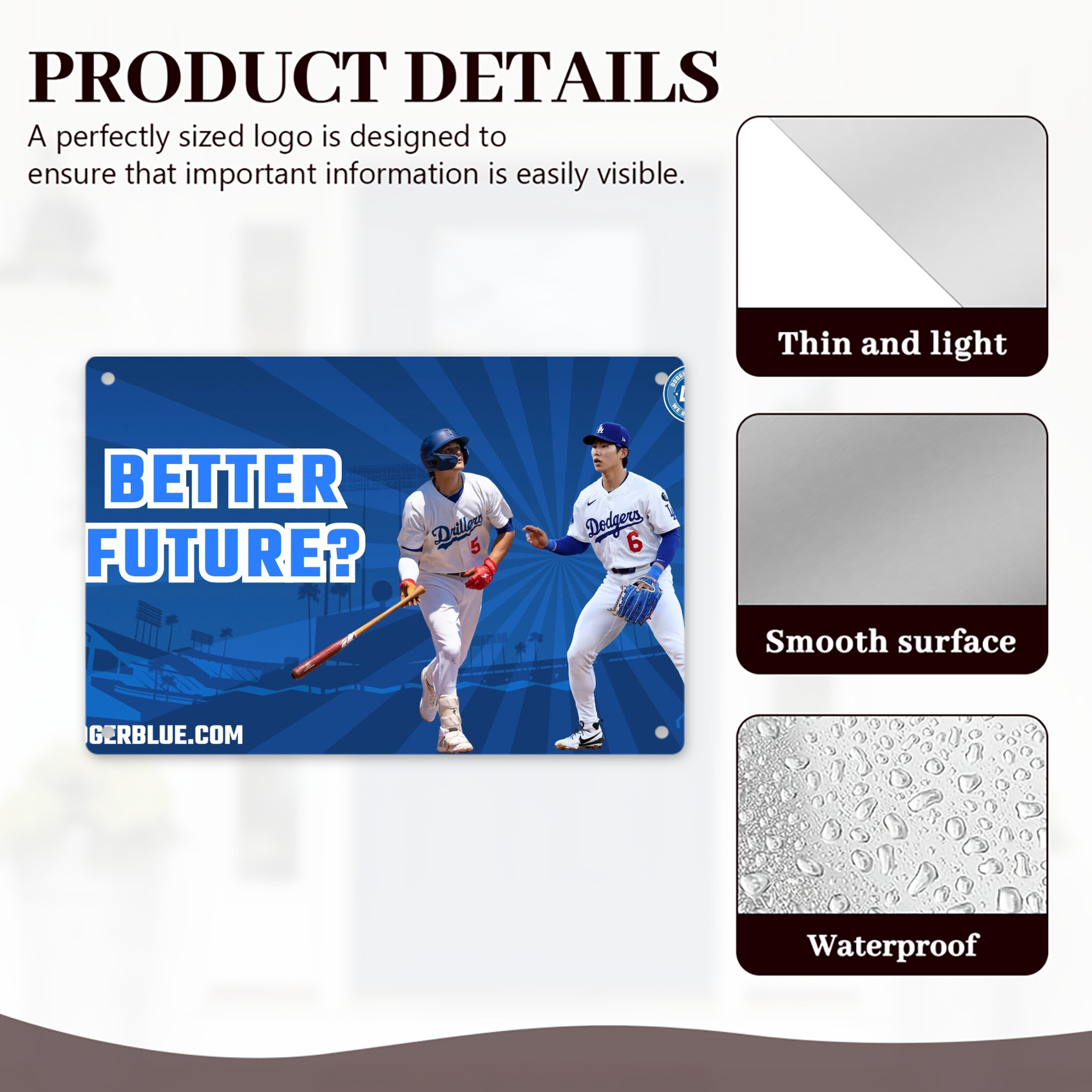  Decorative Aluminum Plaque – Horizontal Design – Durable, Stylish, Easy To Install – Ideal For Home, Office, Bar, And More