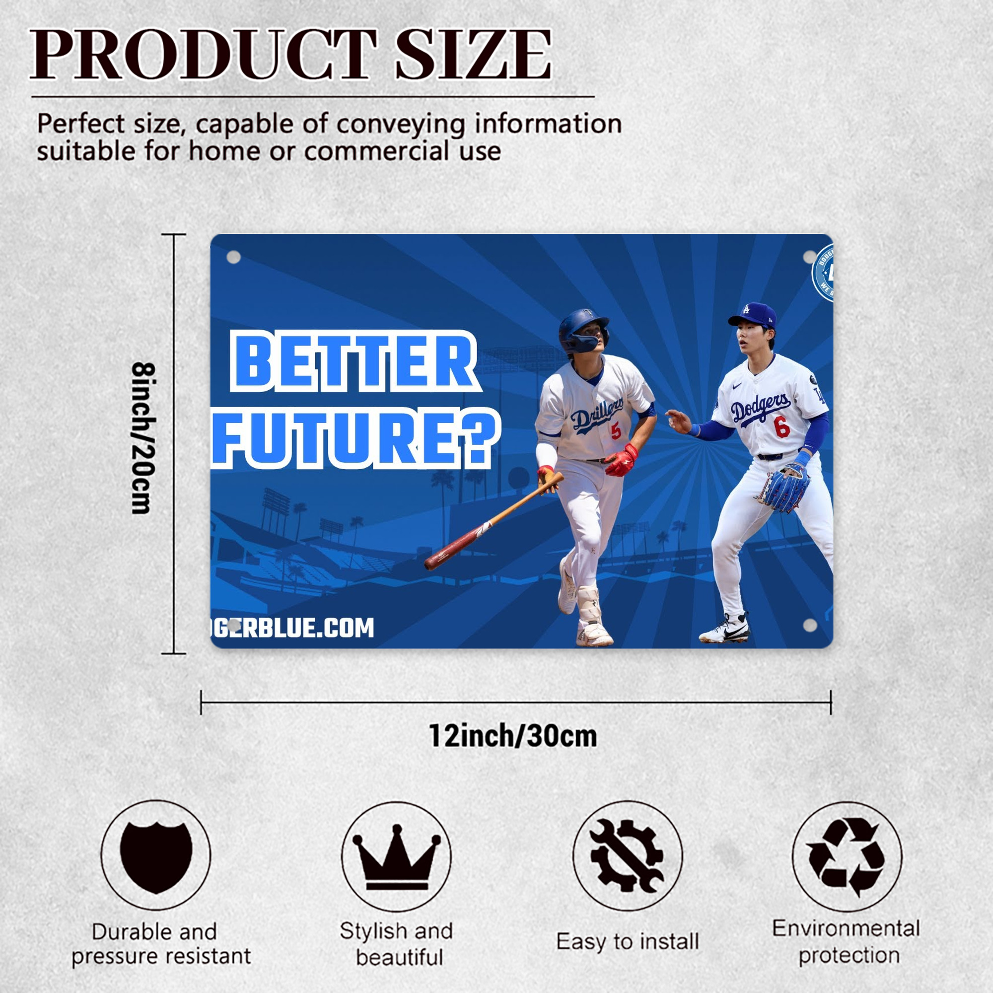  Decorative Aluminum Plaque – Horizontal Design – Durable, Stylish, Easy To Install – Ideal For Home, Office, Bar, And More