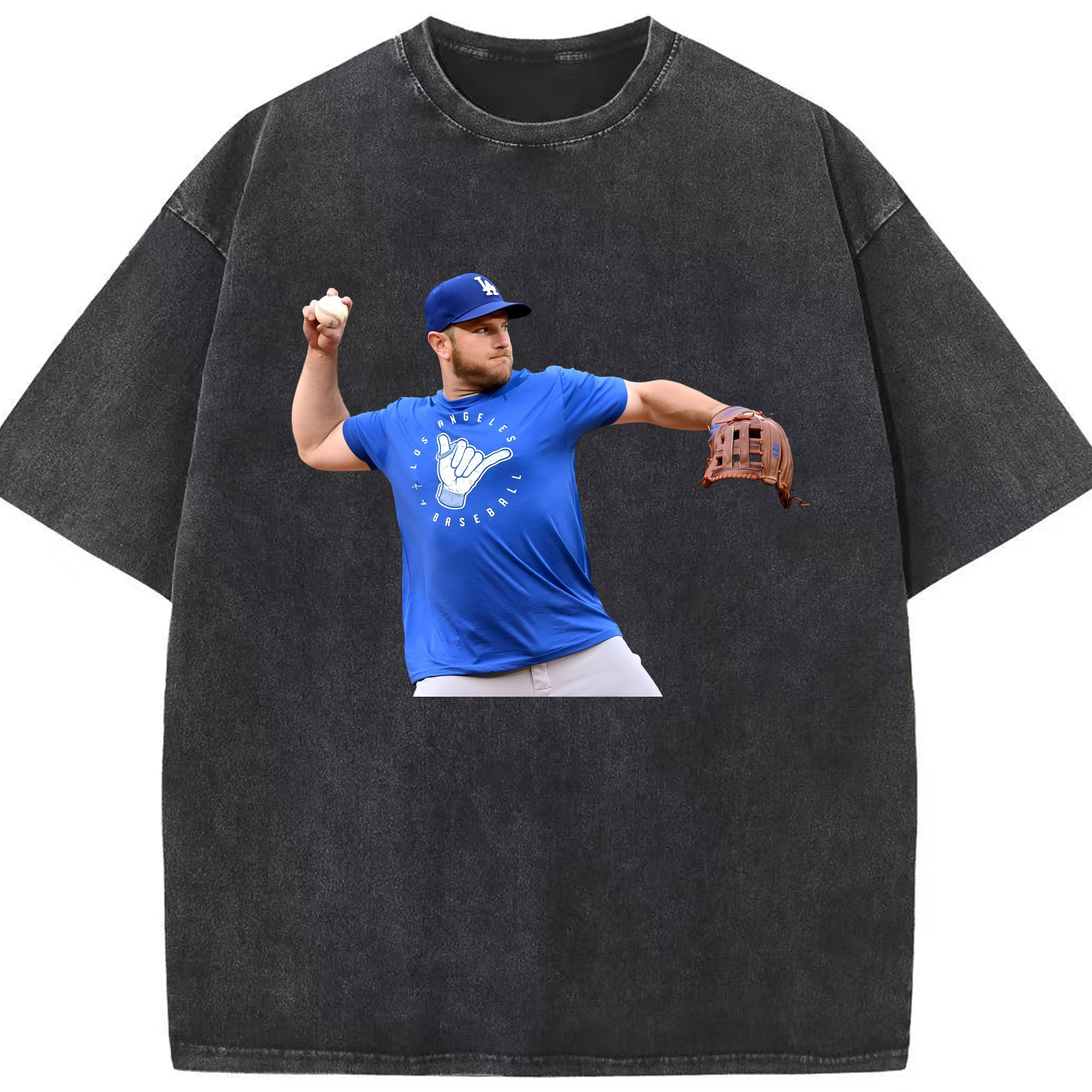  Washed Vintage Look 230g Cotton Oversized T-Shirt With Front Heat Transfer Print – Soft, Lightweight, Stylish Fit – Comfortable Casual Wear For Sports & Everyday Use