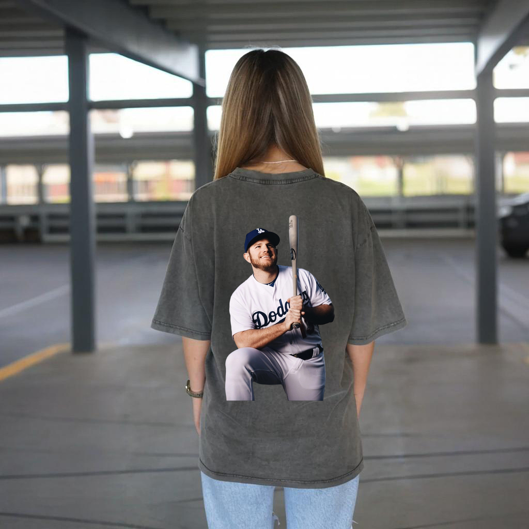  Washed Vintage 230g Cotton Oversized T-Shirt With Back Heat Transfer Print – Soft, Lightweight & Stylish – Comfortable Casual Wear For Sports & Everyday Use