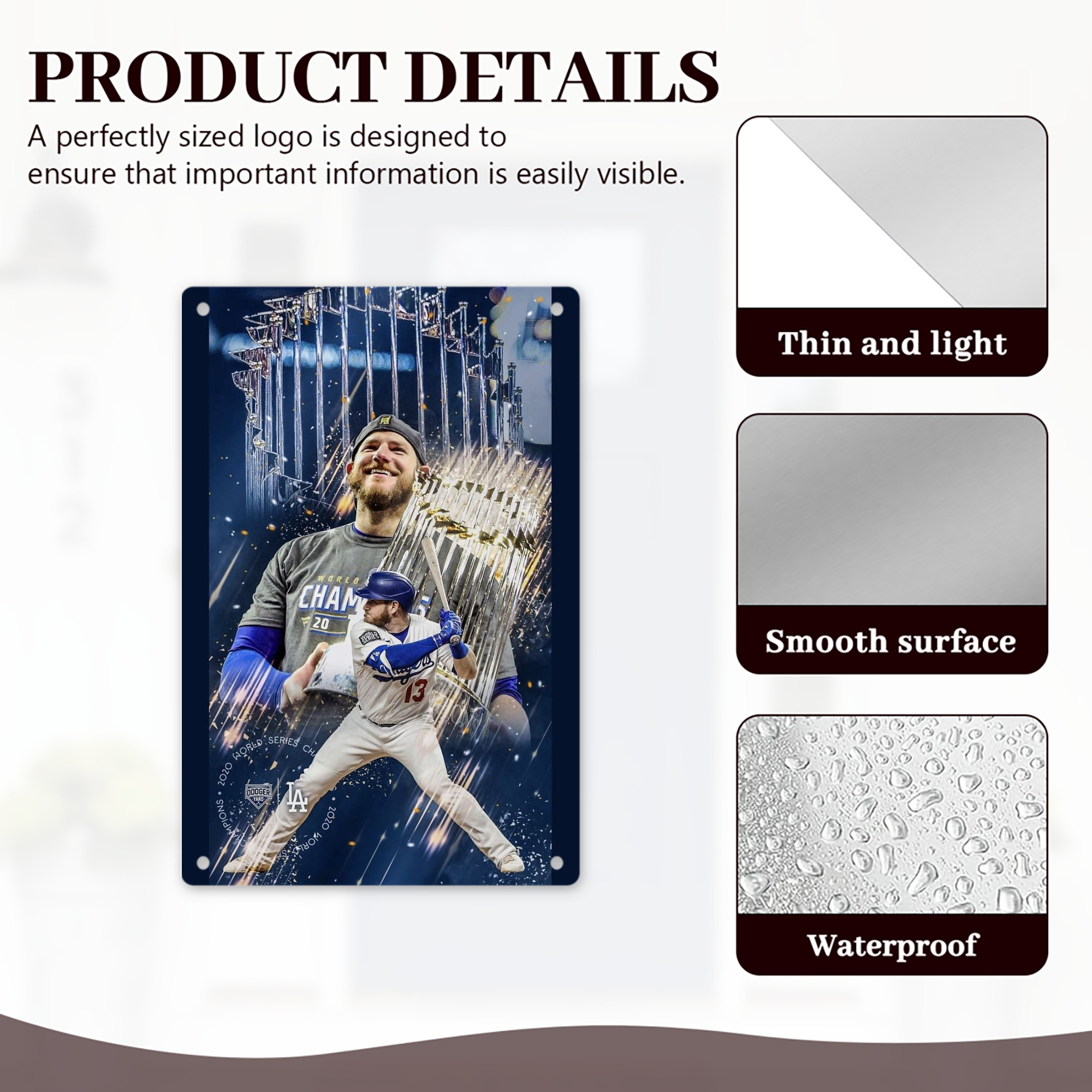  8x12inch Vertical Aluminum Sign - Durable Fade-Resistant Indoor/Outdoor Safety & Information Plaque For Office, Hotel, Restaurant, Bar, Public Spaces