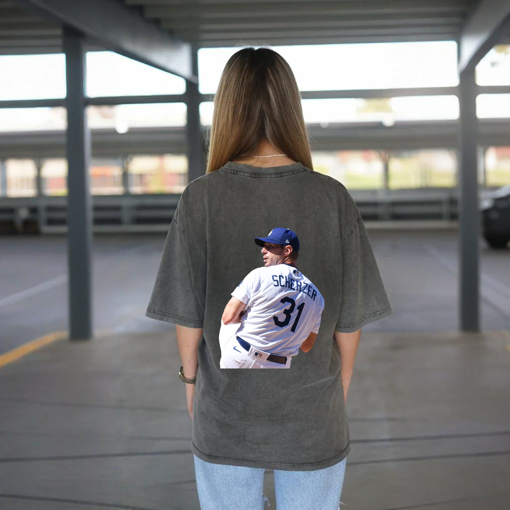  Washed Vintage 230g Cotton Oversized T-Shirt With Back Heat Transfer Print – Soft, Lightweight & Stylish – Comfortable Casual Wear For Sports & Everyday Use