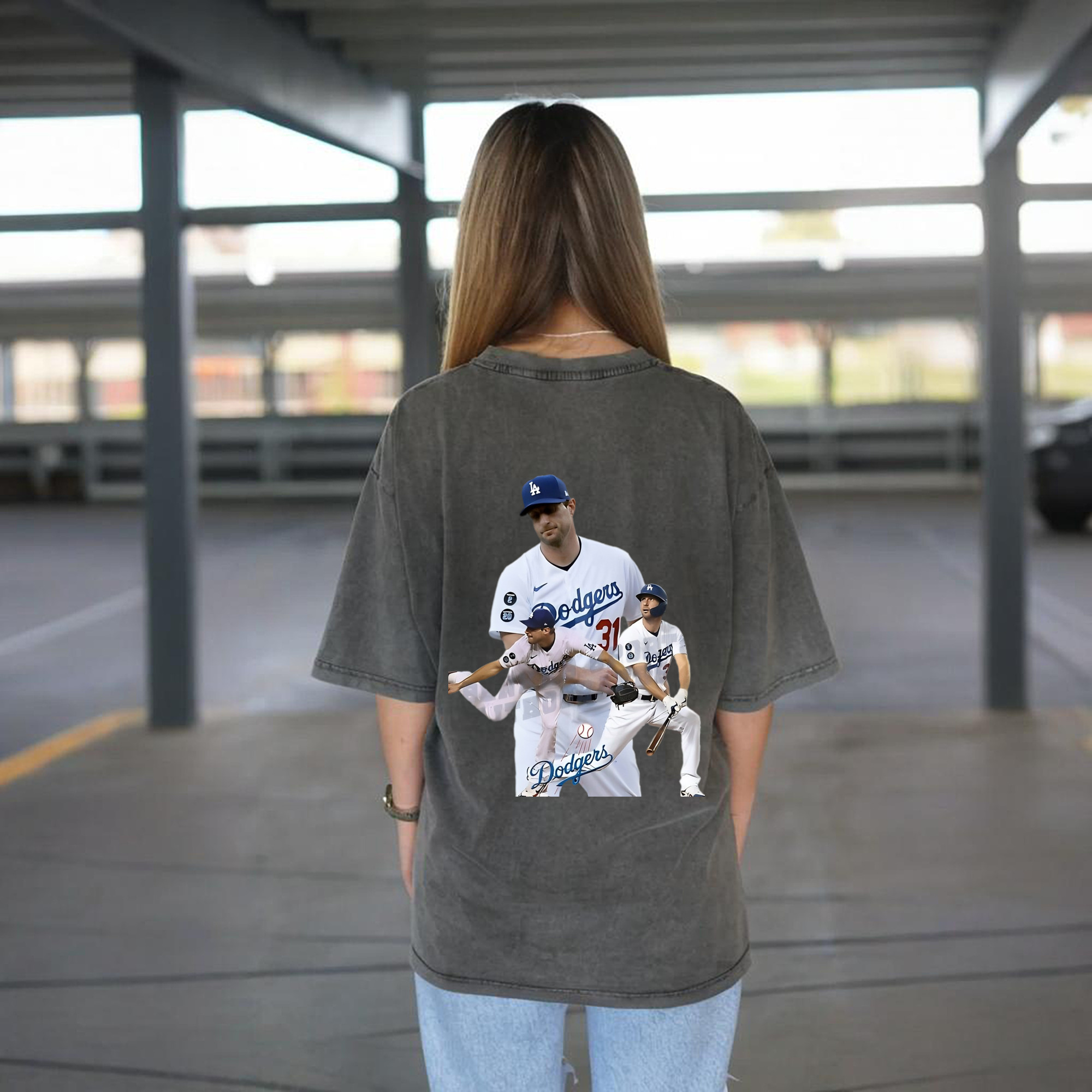  Washed Vintage 230g Cotton Oversized T-Shirt With Back Heat Transfer Print – Soft, Lightweight & Stylish – Comfortable Casual Wear For Sports & Everyday Use