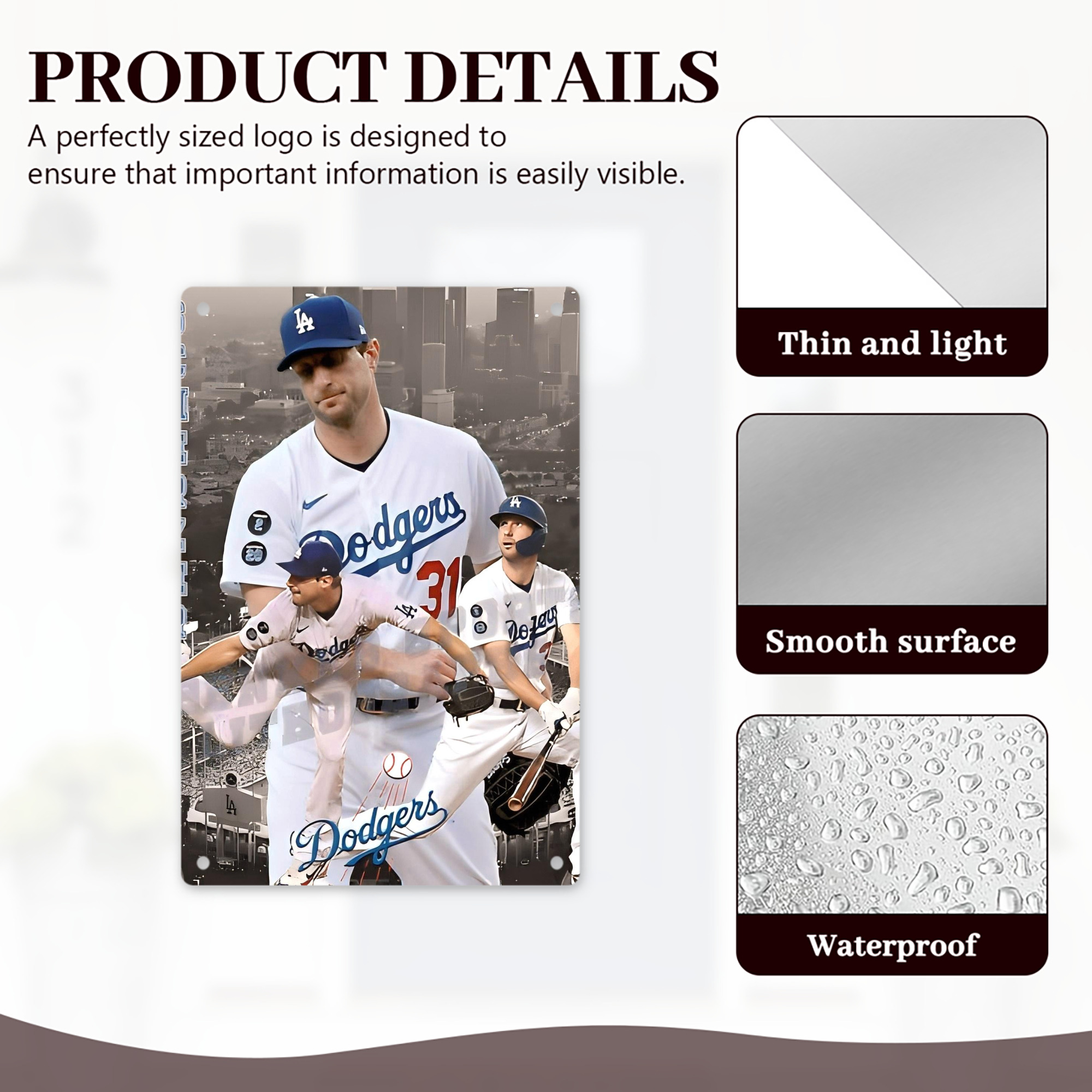  8x12inch Vertical Aluminum Sign - Durable Fade-Resistant Indoor/Outdoor Safety & Information Plaque For Office, Hotel, Restaurant, Bar, Public Spaces