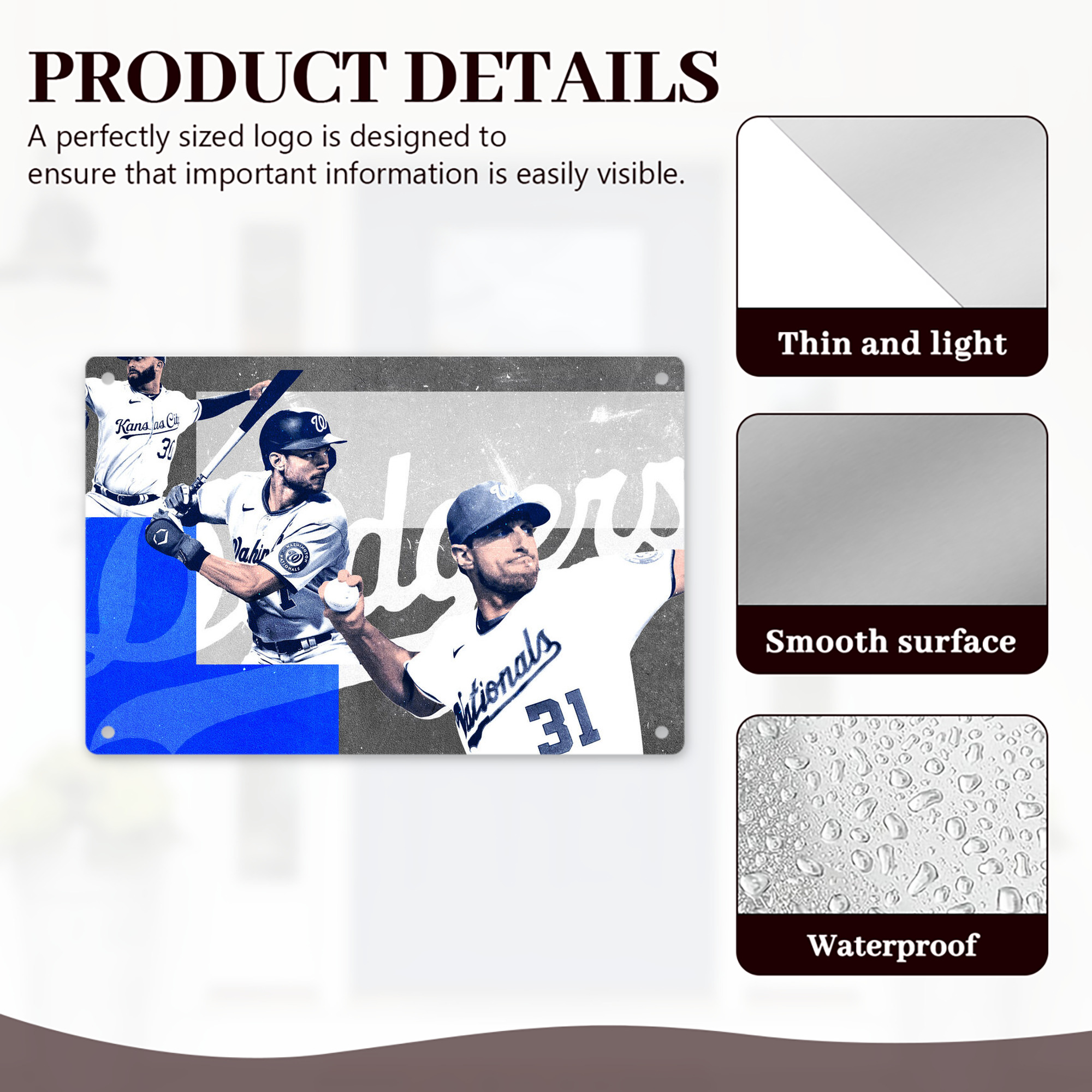  Decorative Aluminum Plaque – Horizontal Design – Durable, Stylish, Easy To Install – Ideal For Home, Office, Bar, And More