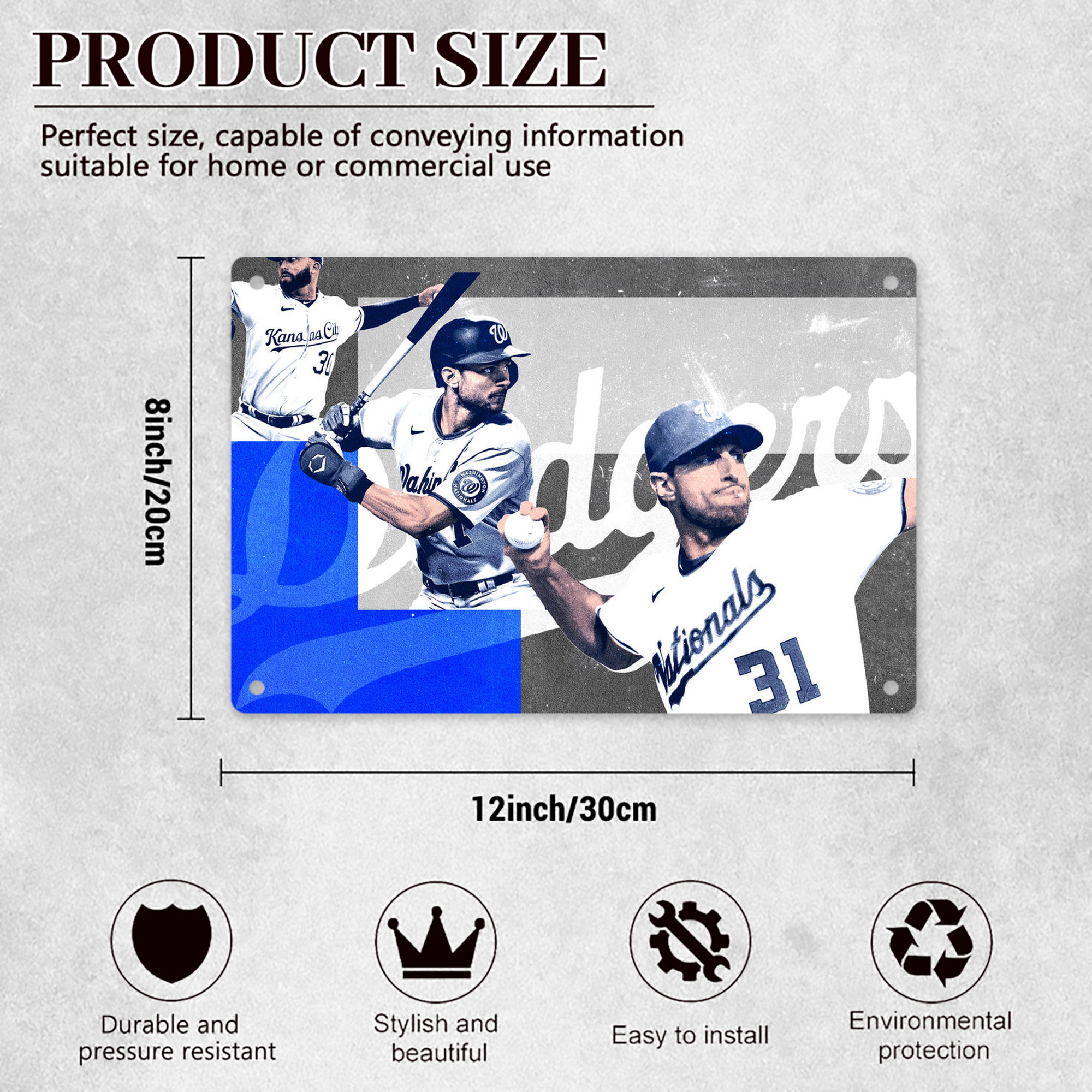  Decorative Aluminum Plaque – Horizontal Design – Durable, Stylish, Easy To Install – Ideal For Home, Office, Bar, And More