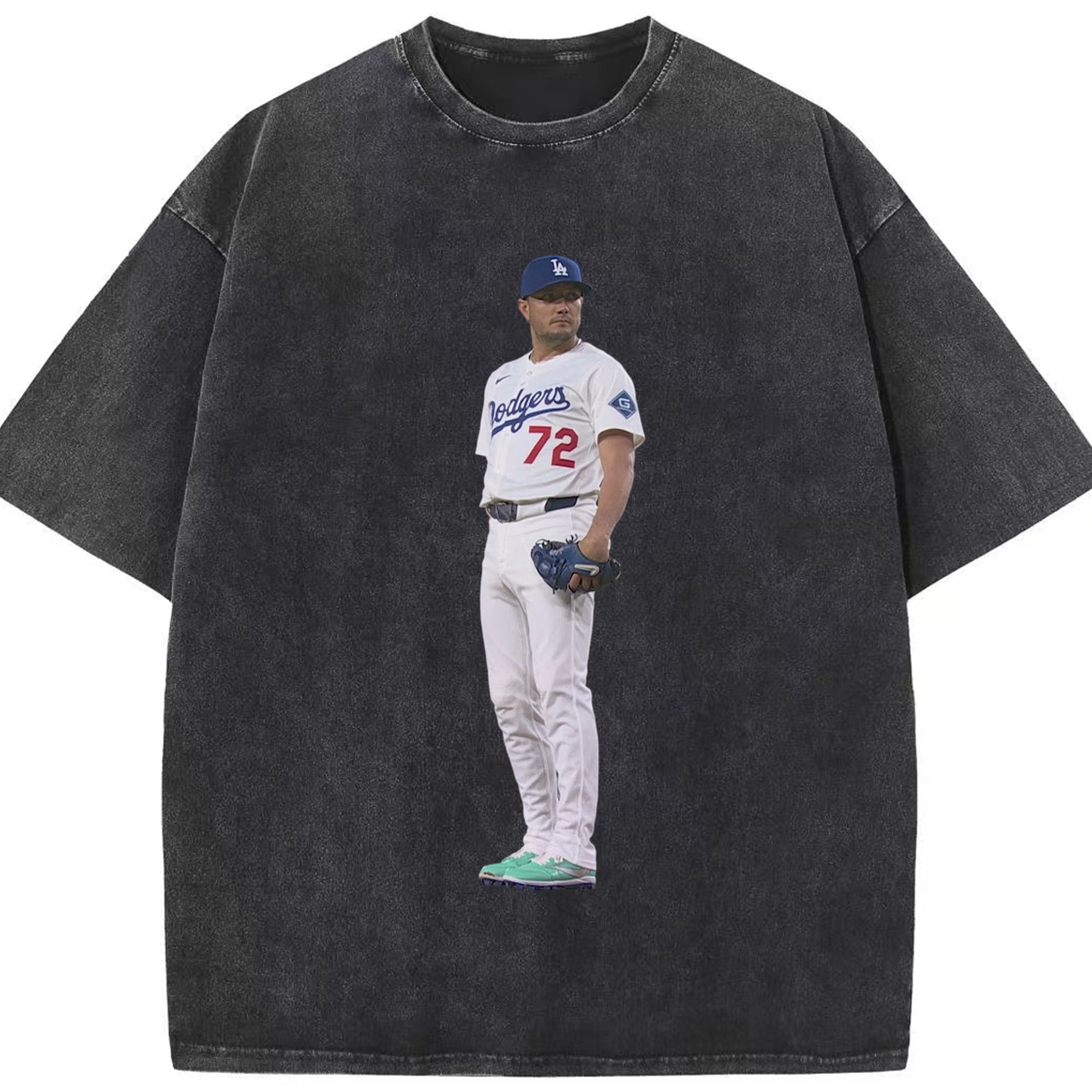  Washed Vintage Look 230g Cotton Oversized T-Shirt With Front Heat Transfer Print – Soft, Lightweight, Stylish Fit – Comfortable Casual Wear For Sports & Everyday Use