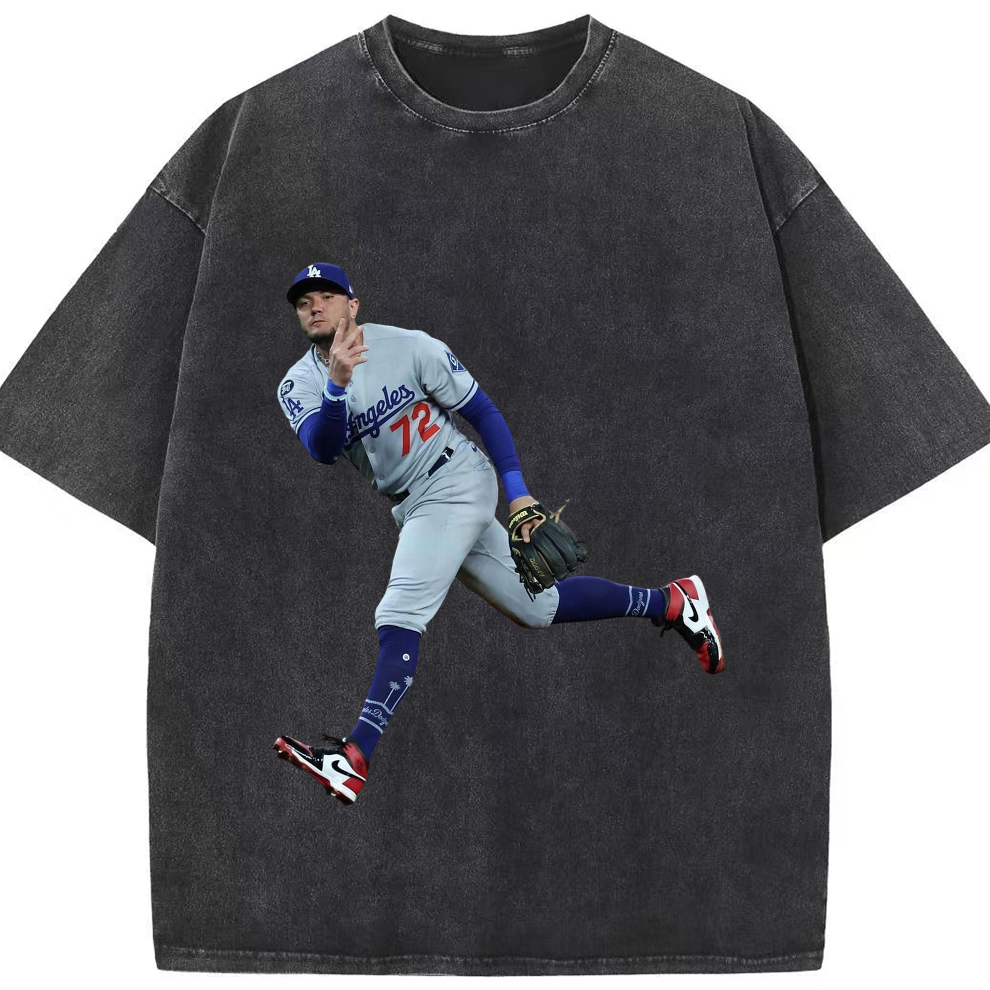  Washed Vintage Look 230g Cotton Oversized T-Shirt With Front Heat Transfer Print – Soft, Lightweight, Stylish Fit – Comfortable Casual Wear For Sports & Everyday Use