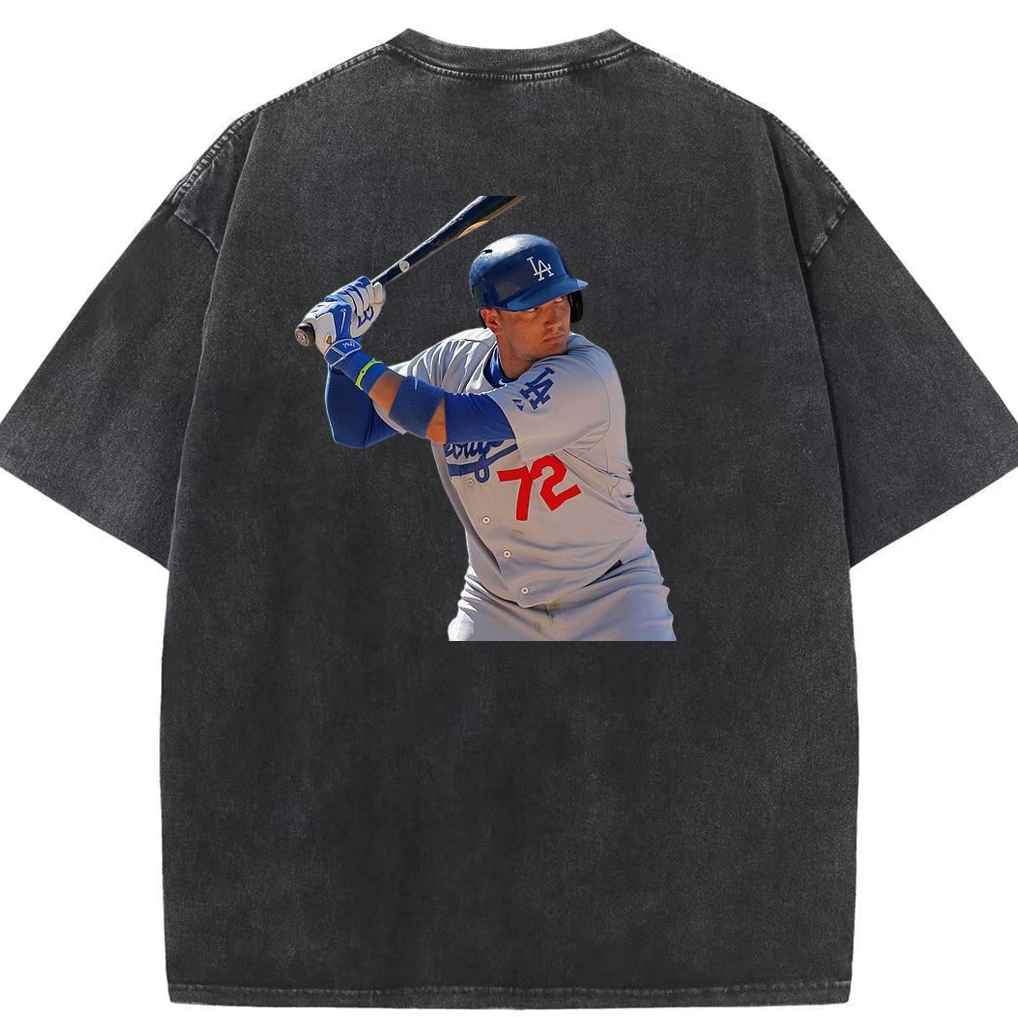  Washed Vintage 230g Cotton Oversized T-Shirt With Back Heat Transfer Print – Soft, Lightweight & Stylish – Comfortable Casual Wear For Sports & Everyday Use