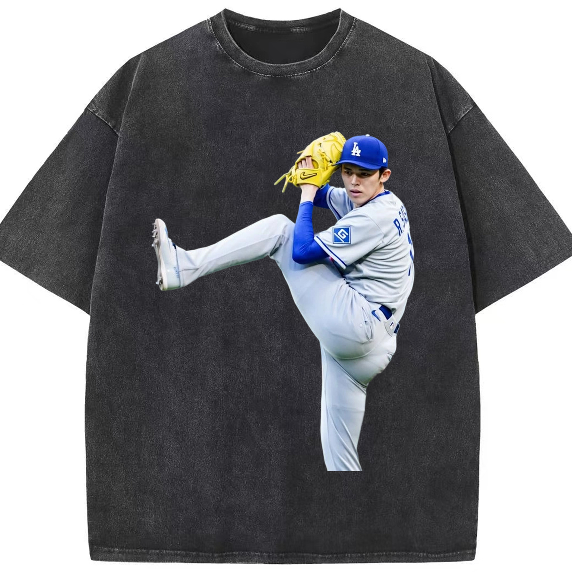  Washed Vintage Look 230g Cotton Oversized T-Shirt With Front Heat Transfer Print – Soft, Lightweight, Stylish Fit – Comfortable Casual Wear For Sports & Everyday Use