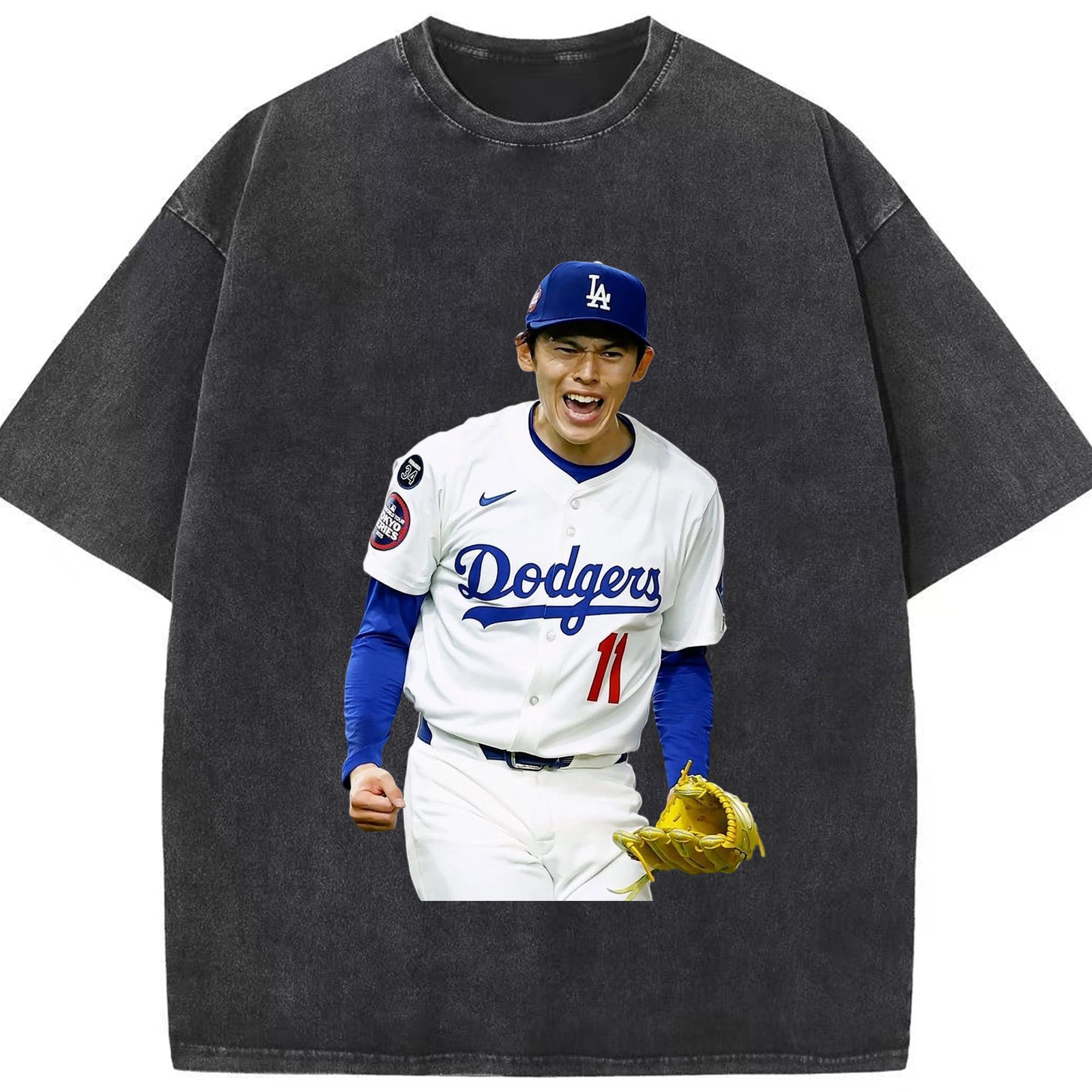  Washed Vintage Look 230g Cotton Oversized T-Shirt With Front Heat Transfer Print – Soft, Lightweight, Stylish Fit – Comfortable Casual Wear For Sports & Everyday Use