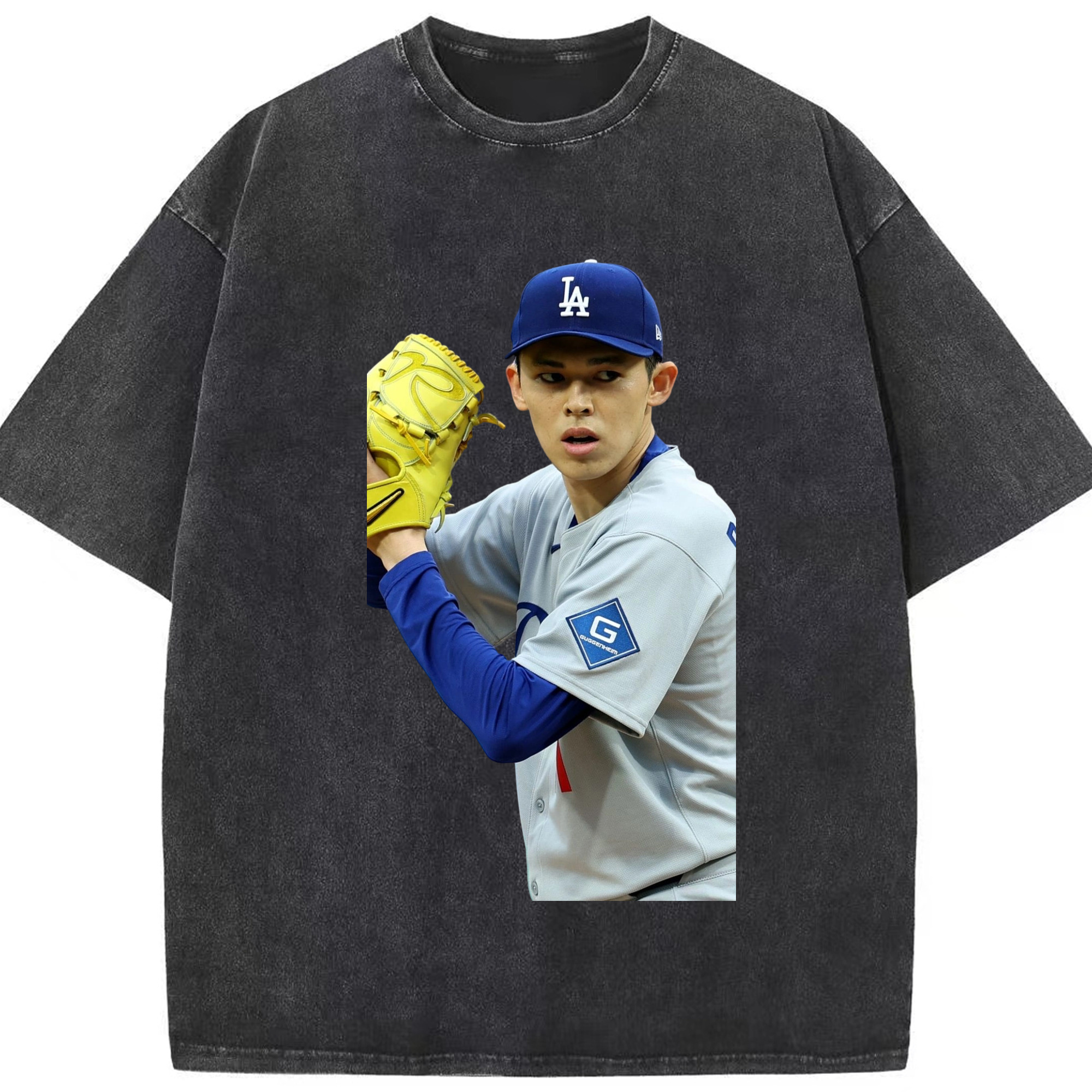  Washed Vintage Look 230g Cotton Oversized T-Shirt With Front Heat Transfer Print – Soft, Lightweight, Stylish Fit – Comfortable Casual Wear For Sports & Everyday Use