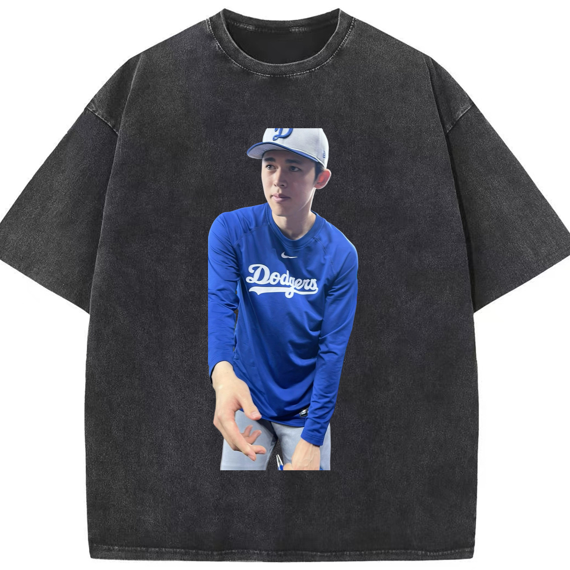  Washed Vintage Look 230g Cotton Oversized T-Shirt With Front Heat Transfer Print – Soft, Lightweight, Stylish Fit – Comfortable Casual Wear For Sports & Everyday Use