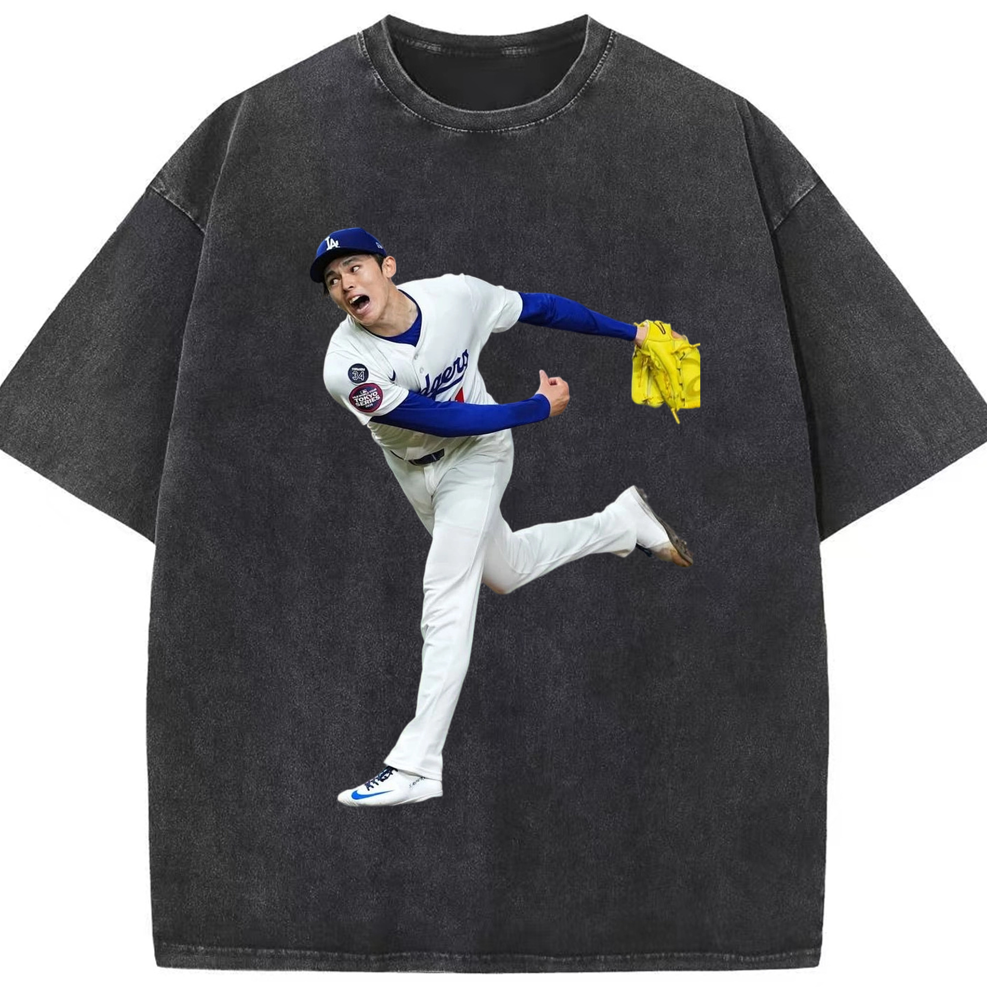  Washed Vintage Look 230g Cotton Oversized T-Shirt With Front Heat Transfer Print – Soft, Lightweight, Stylish Fit – Comfortable Casual Wear For Sports & Everyday Use