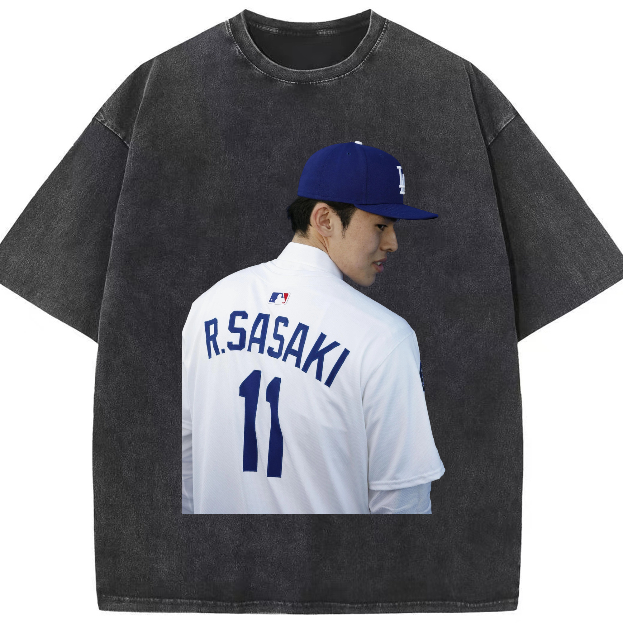  Washed Vintage Look 230g Cotton Oversized T-Shirt With Front Heat Transfer Print – Soft, Lightweight, Stylish Fit – Comfortable Casual Wear For Sports & Everyday Use