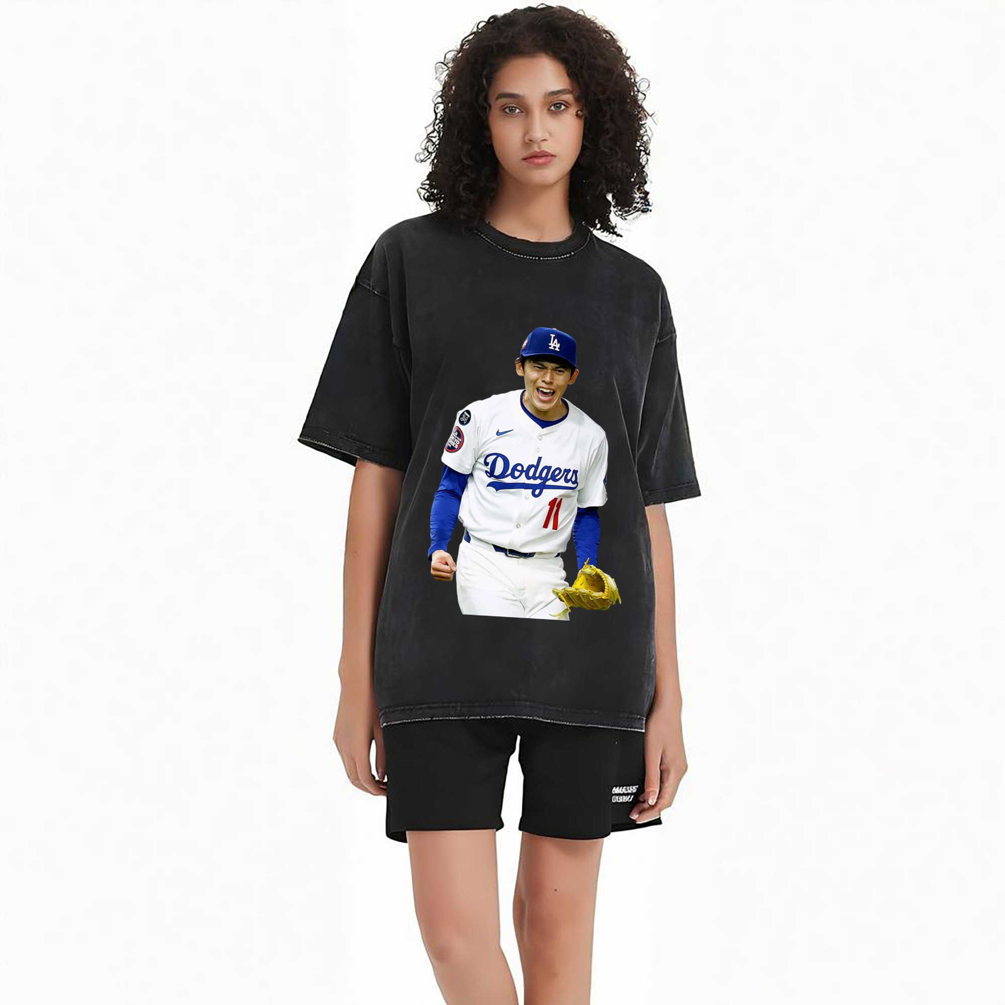  Washed Vintage Look 230g Cotton Oversized T-Shirt With Front Heat Transfer Print – Soft, Lightweight, Stylish Fit – Comfortable Casual Wear For Sports & Everyday Use