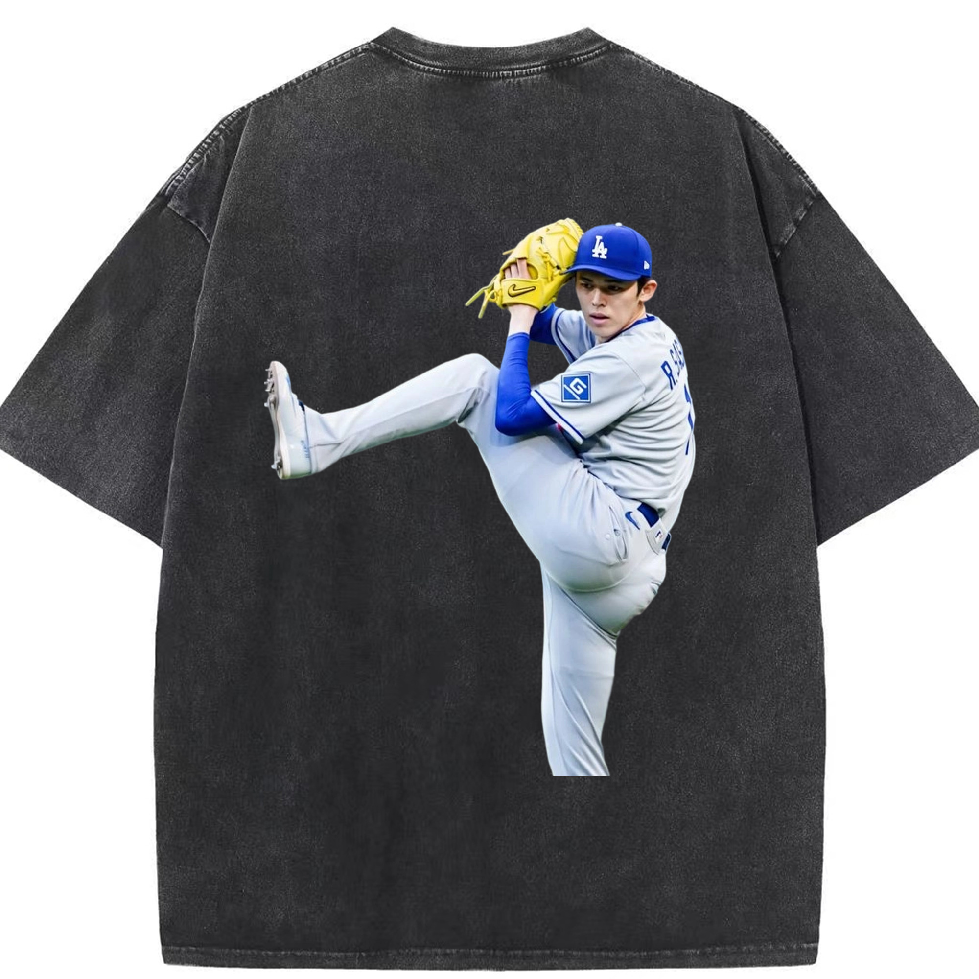  Washed Vintage 230g Cotton Oversized T-Shirt With Back Heat Transfer Print – Soft, Lightweight & Stylish – Comfortable Casual Wear For Sports & Everyday Use