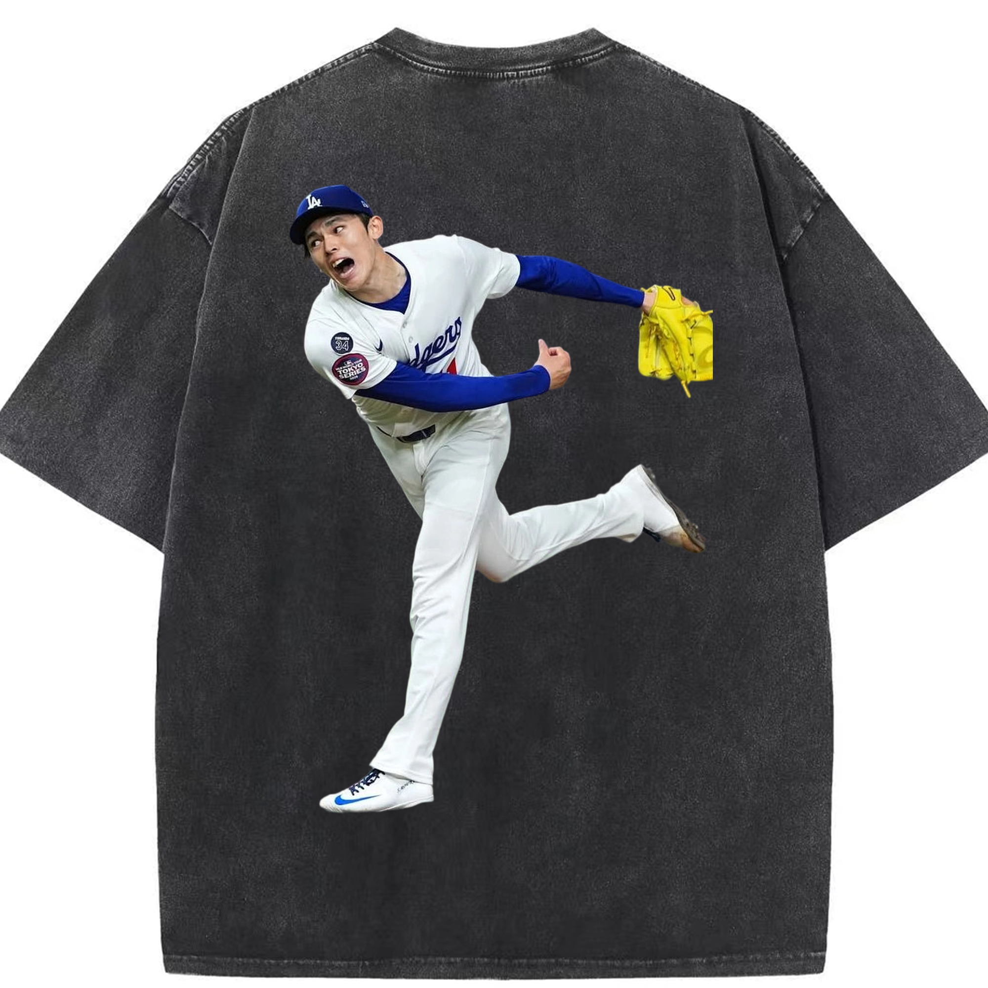  Washed Vintage 230g Cotton Oversized T-Shirt With Back Heat Transfer Print – Soft, Lightweight & Stylish – Comfortable Casual Wear For Sports & Everyday Use