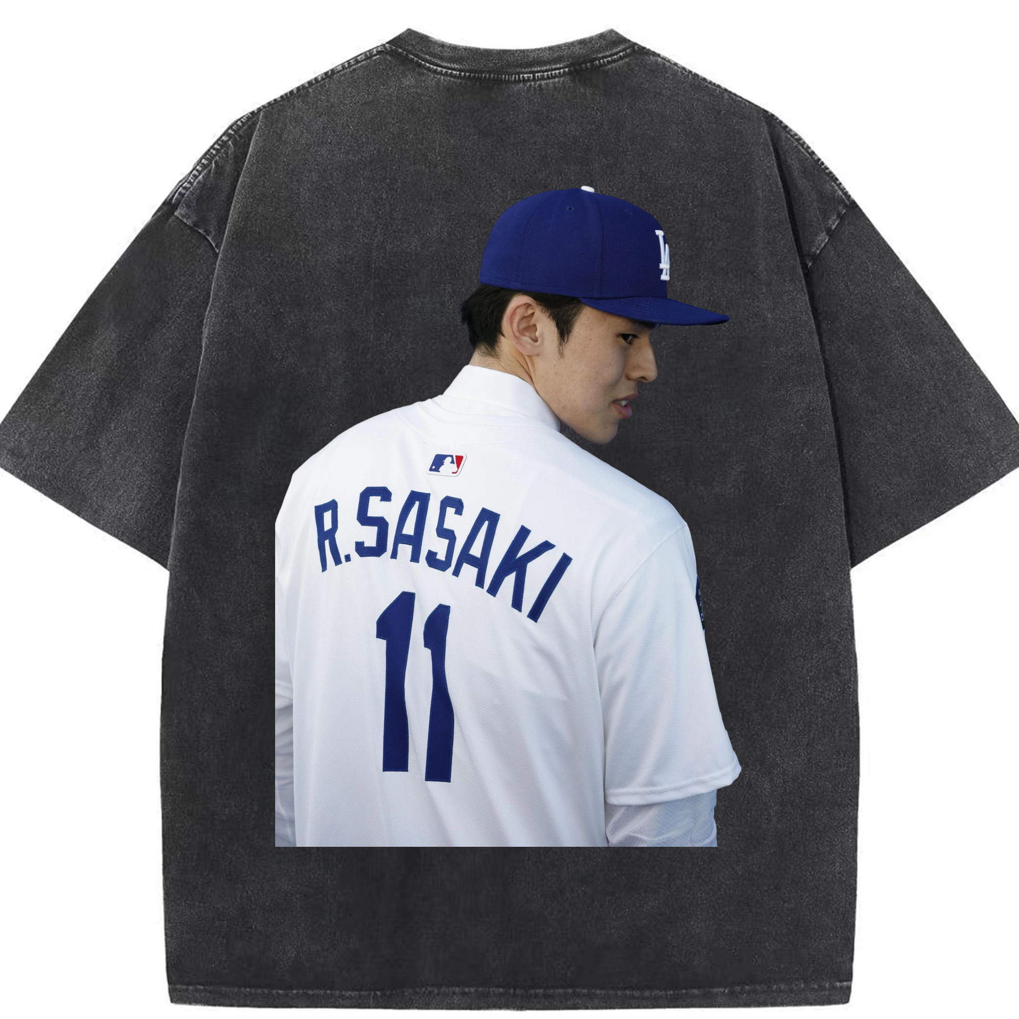  Washed Vintage 230g Cotton Oversized T-Shirt With Back Heat Transfer Print – Soft, Lightweight & Stylish – Comfortable Casual Wear For Sports & Everyday Use