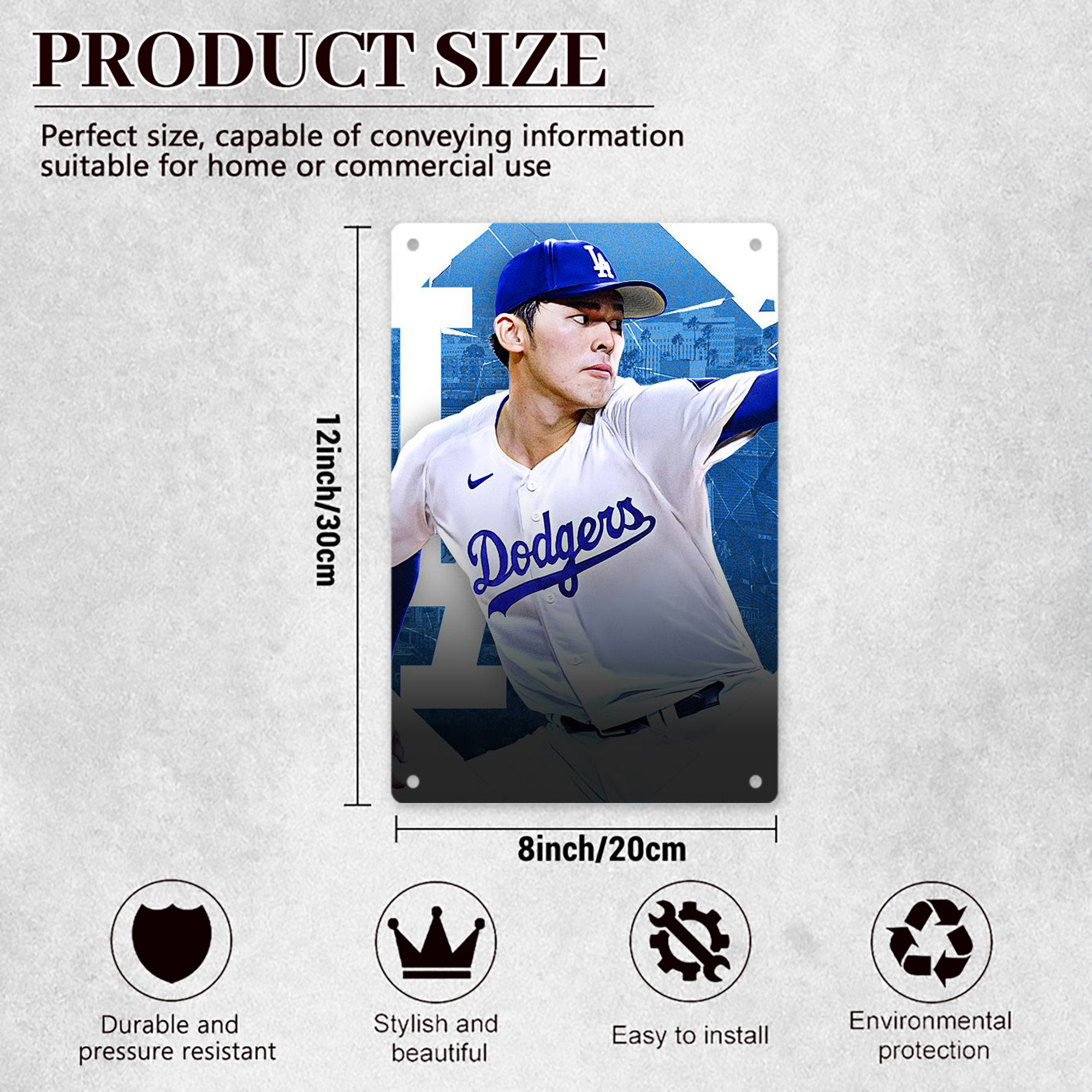  8x12inch Vertical Aluminum Sign - Durable Fade-Resistant Indoor/Outdoor Safety & Information Plaque For Office, Hotel, Restaurant, Bar, Public Spaces