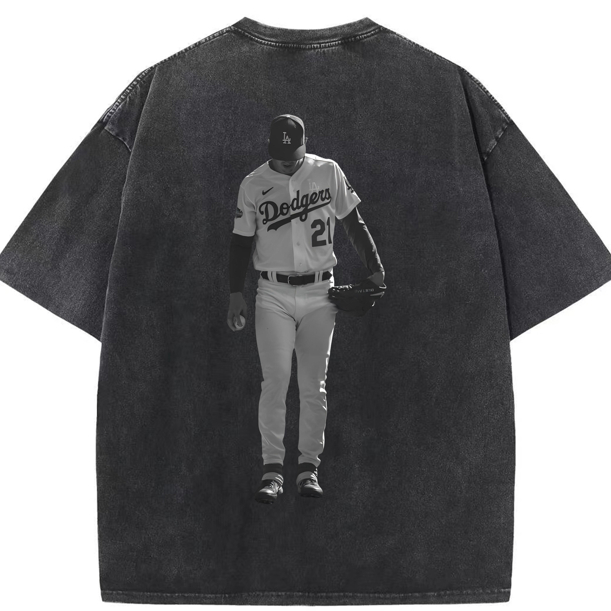  Washed Vintage 230g Cotton Oversized T-Shirt With Back Heat Transfer Print – Soft, Lightweight & Stylish – Comfortable Casual Wear For Sports & Everyday Use