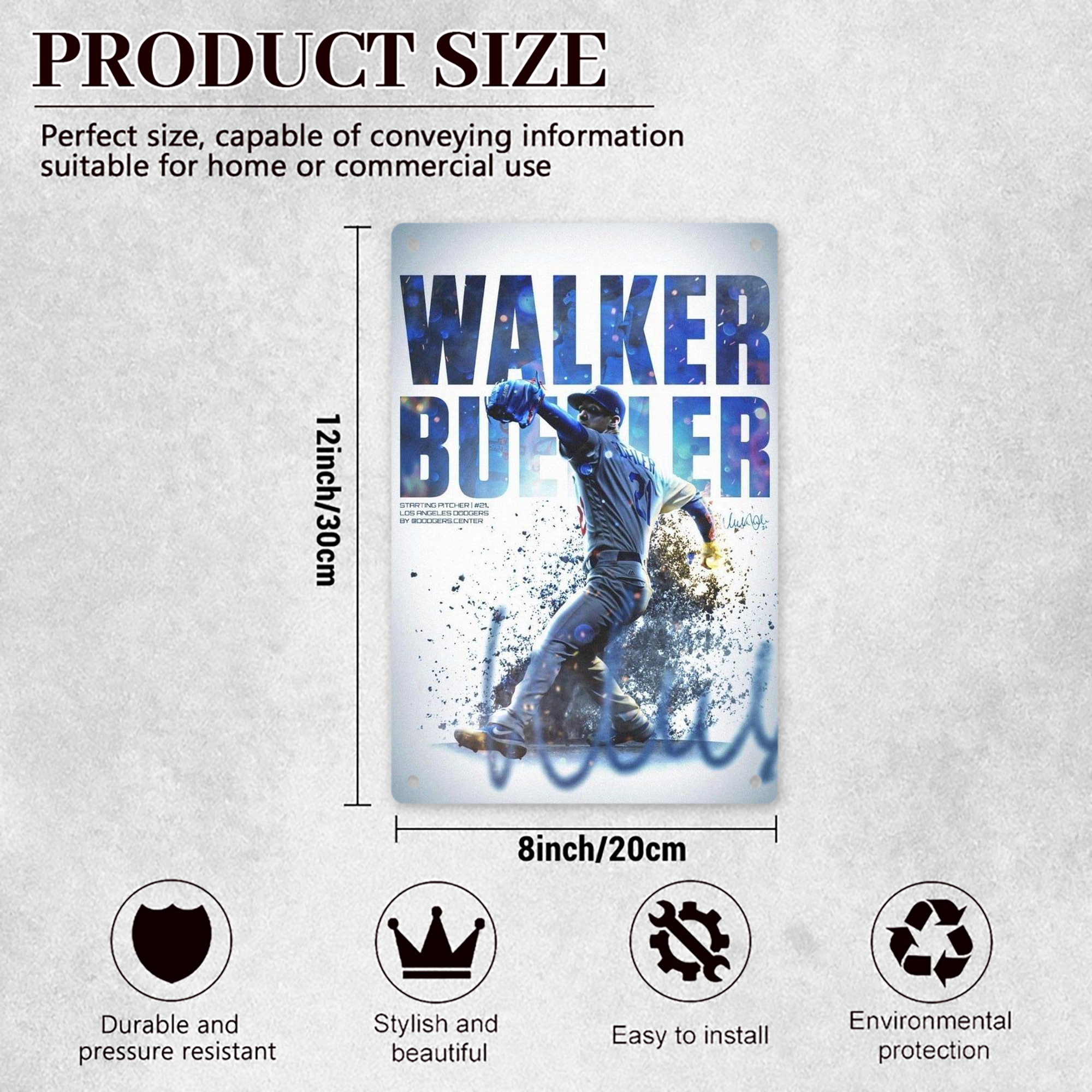  8x12inch Vertical Aluminum Sign - Durable Fade-Resistant Indoor/Outdoor Safety & Information Plaque For Office, Hotel, Restaurant, Bar, Public Spaces