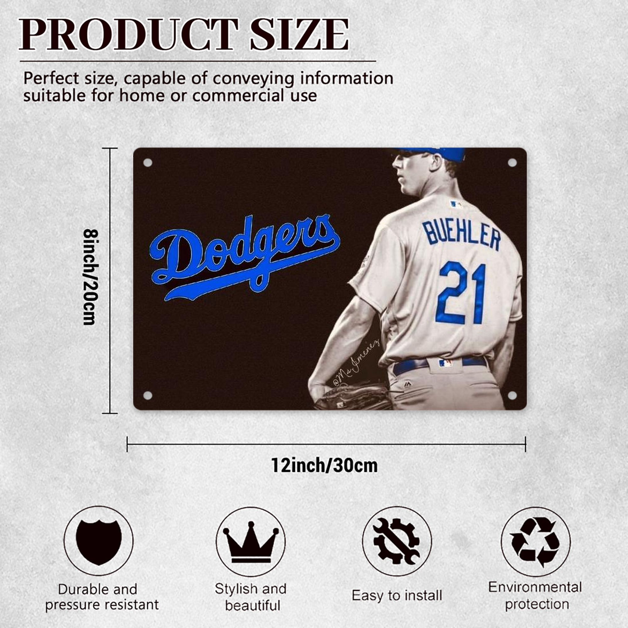  Decorative Aluminum Plaque – Horizontal Design – Durable, Stylish, Easy To Install – Ideal For Home, Office, Bar, And More